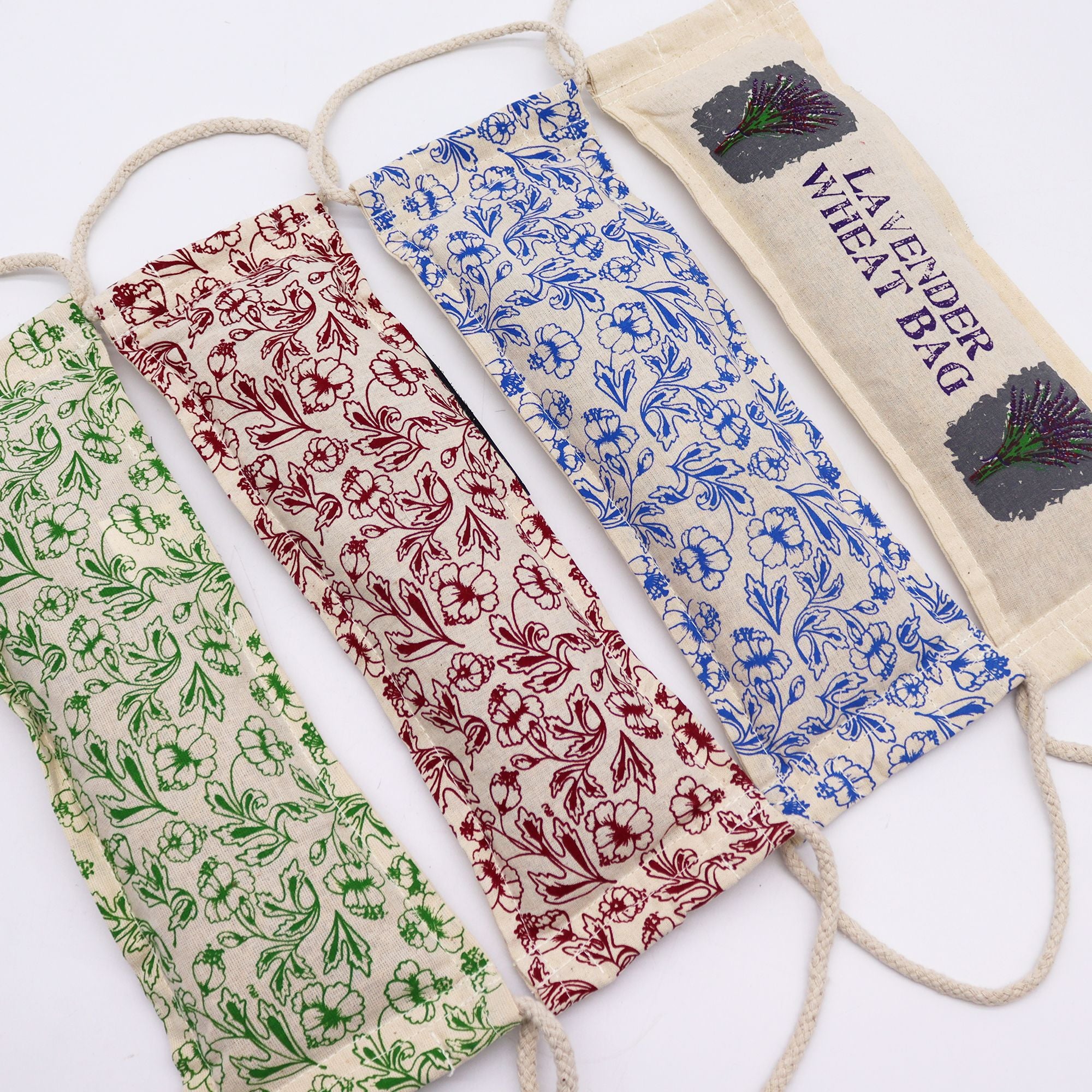 Natural Cotton Wheat Bag – Blue