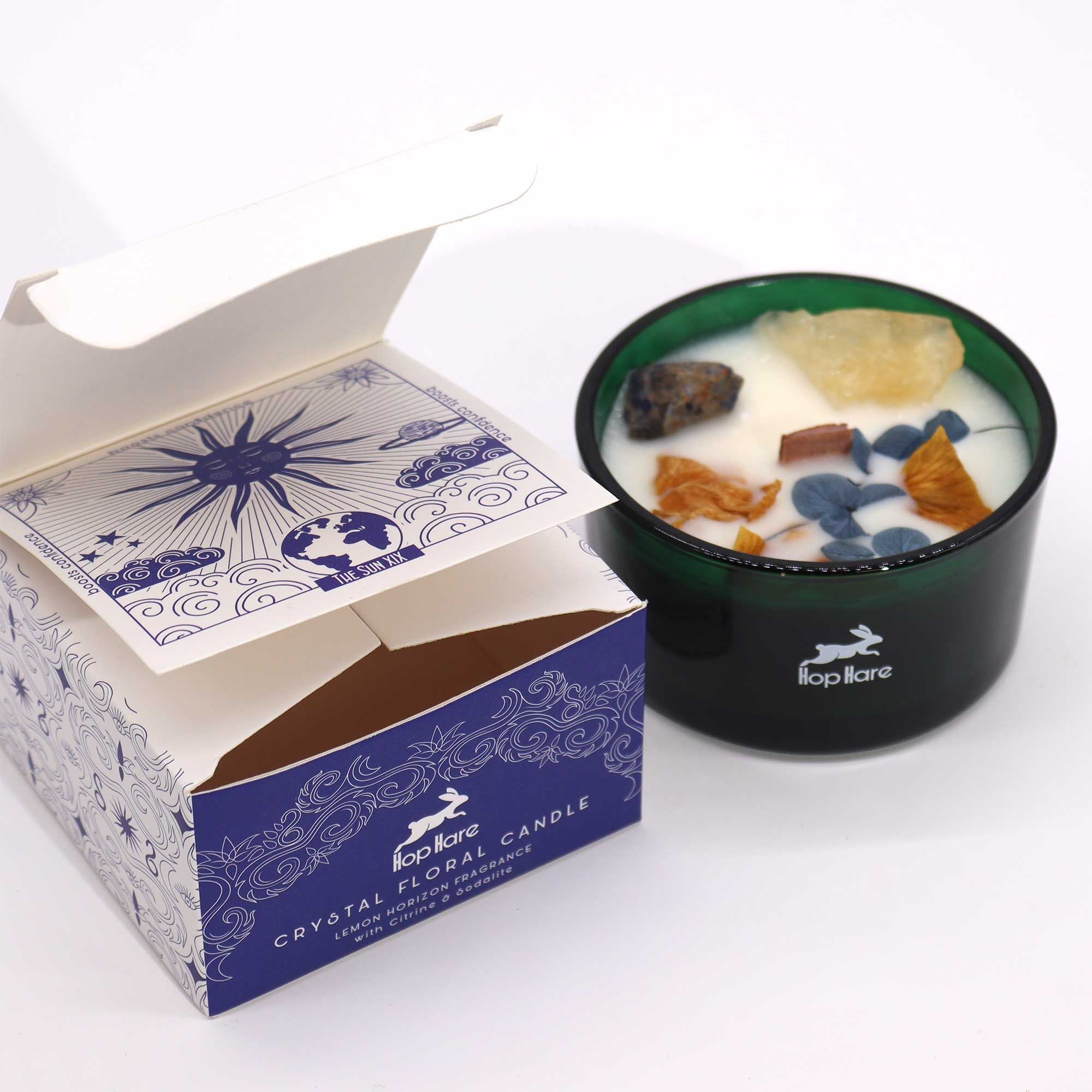 Vela Floral Mágica con Cristal Hop Hare Sol