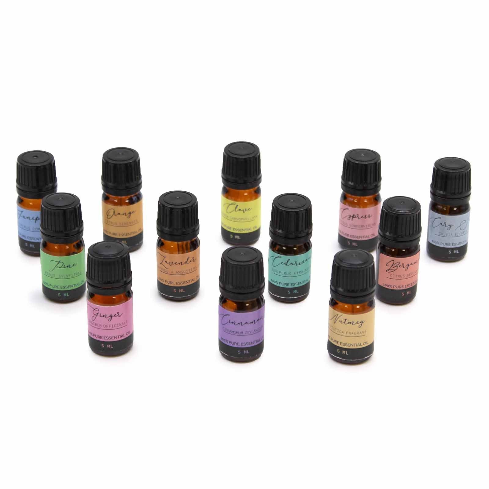 Conjunto de Óleos Essenciais de Aromaterapia – Outono (12×5 ml)
