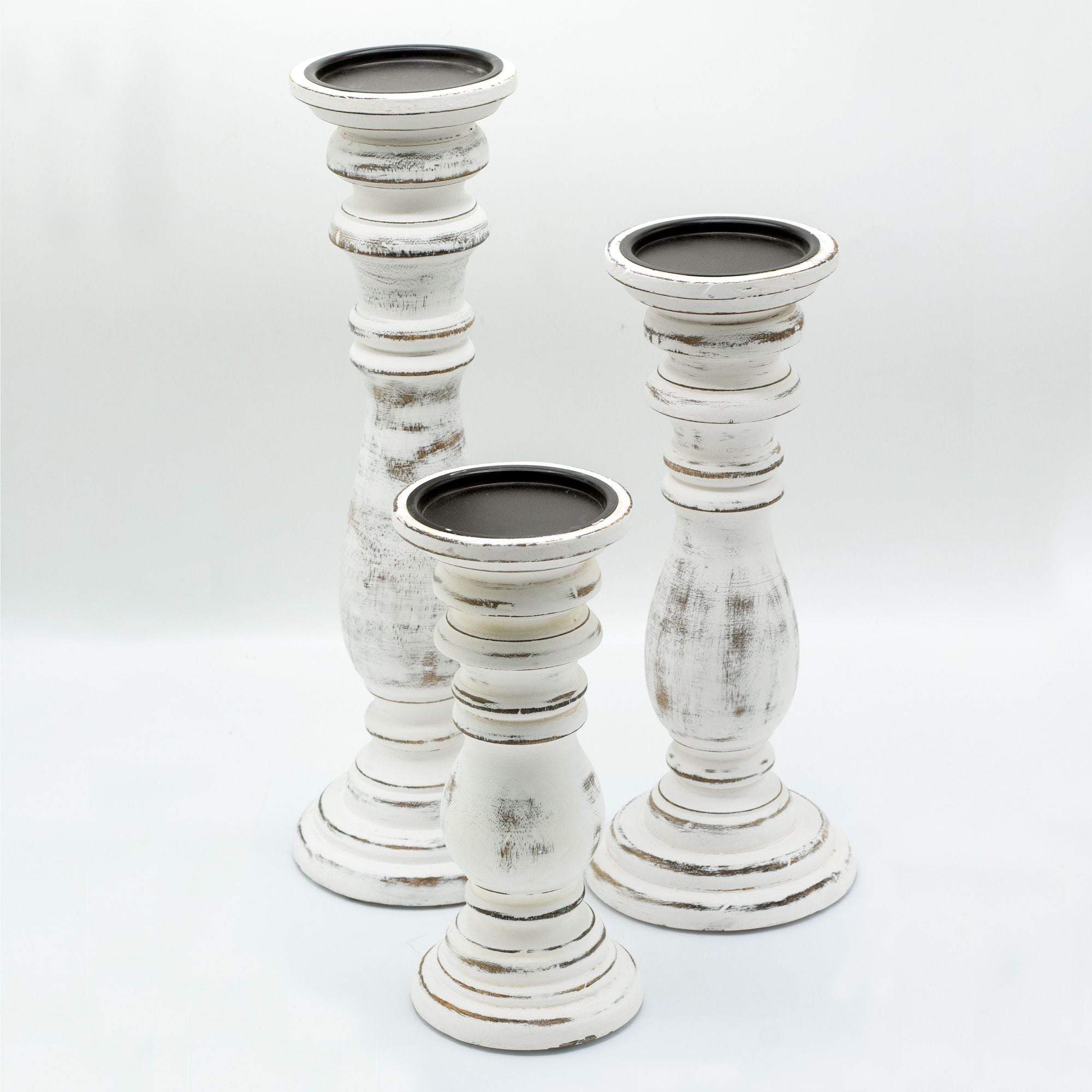 Suporte para Velas Clássico - Branco - Pequeno - 23x10cm