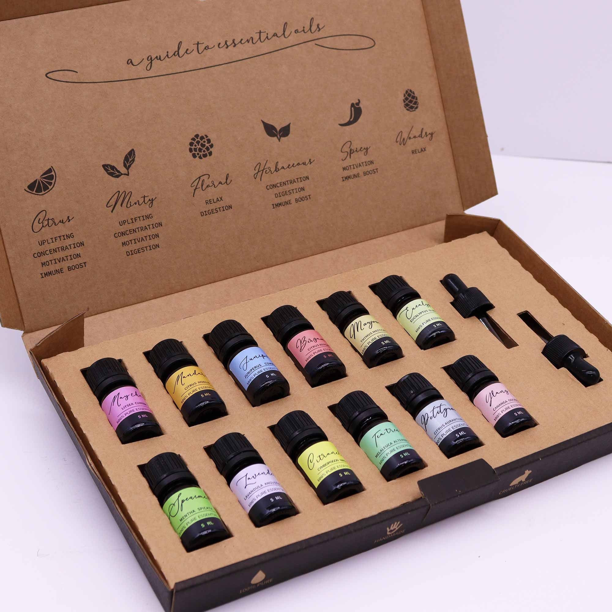 Conjunto de Óleos Essenciais de Aromaterapia – Primavera (12×5 ml)