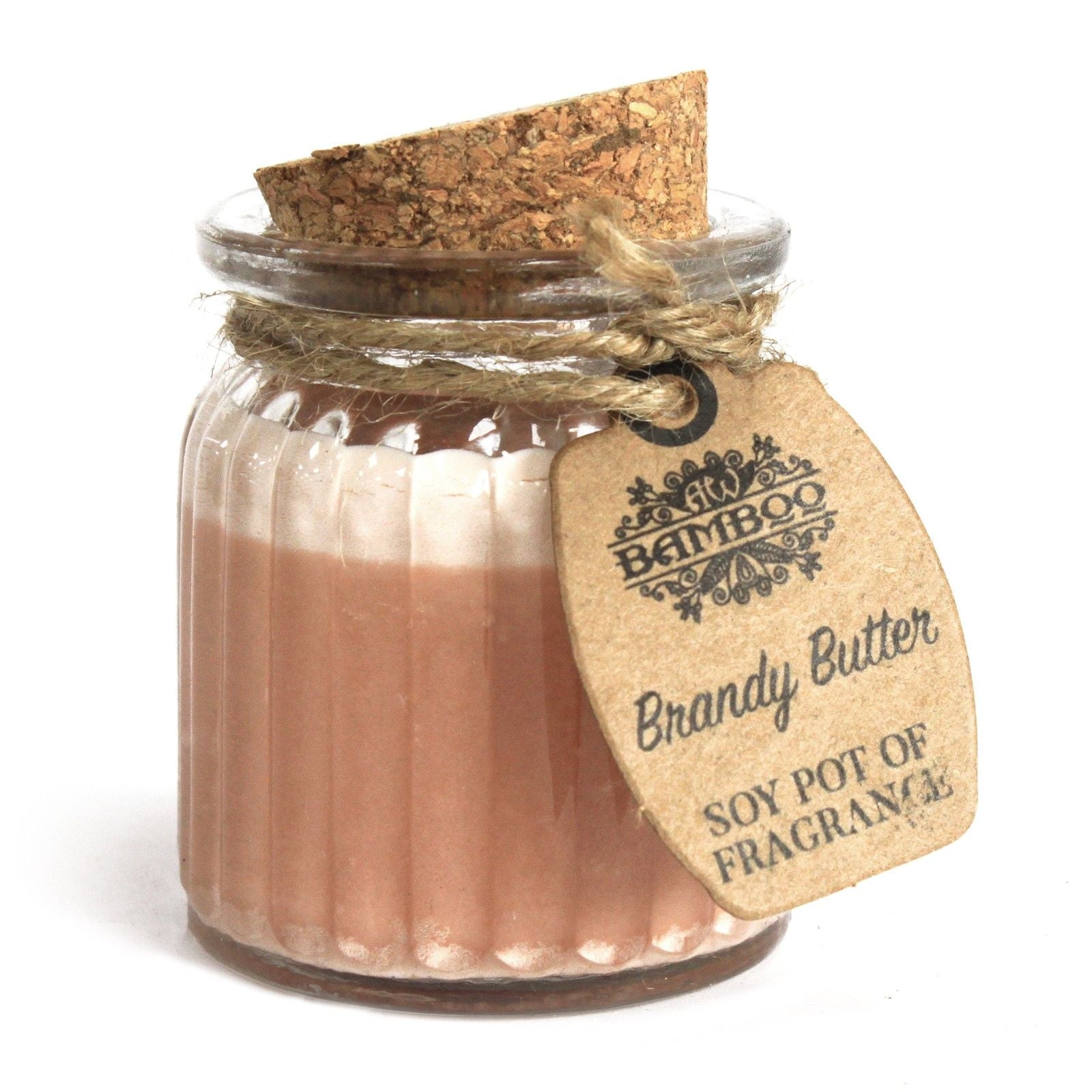 Vela de Cera de Soja em Frasco Manteiga com Brandy