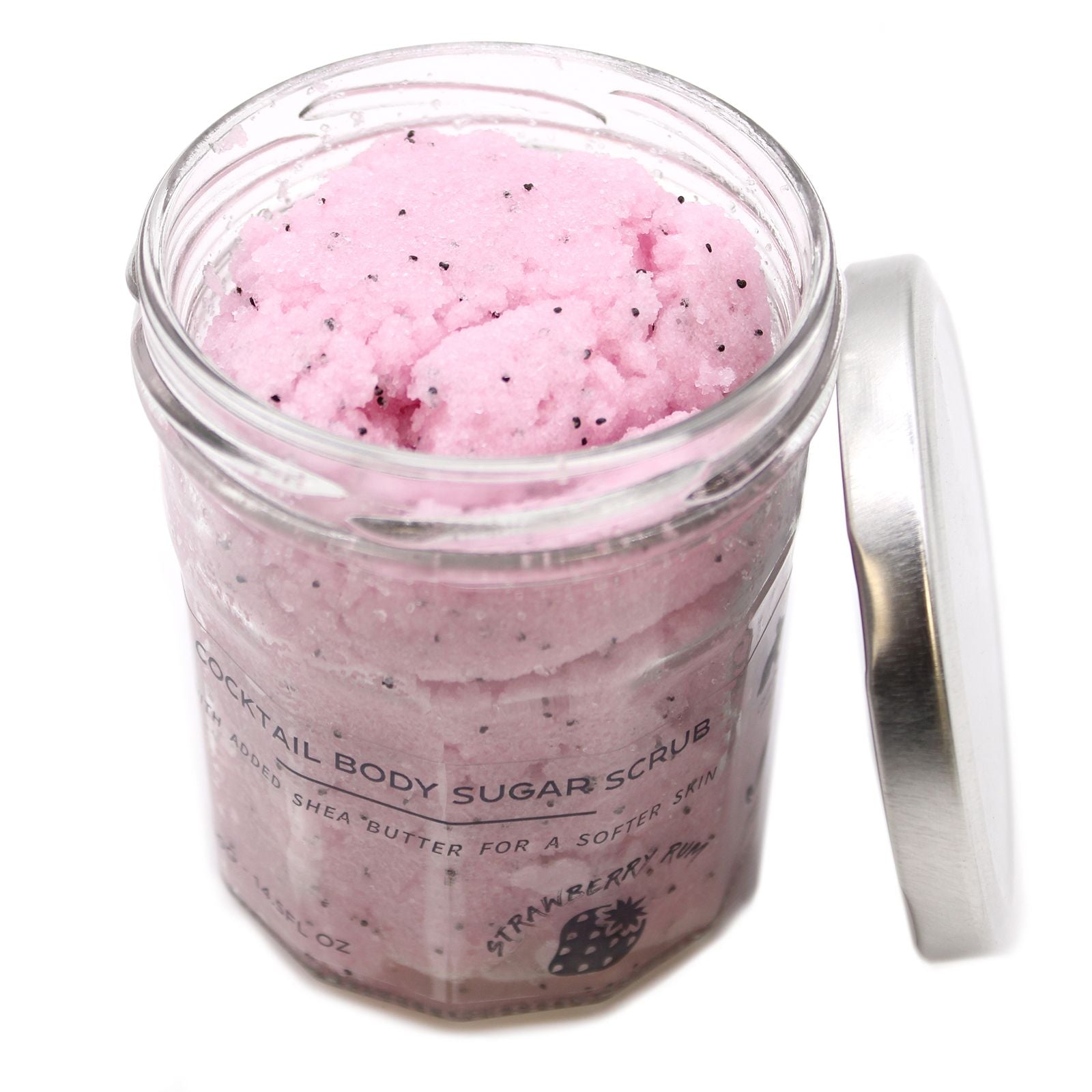 Esfoliante Corporal de Açúcar Perfumado - Rum de Morango - 300 g