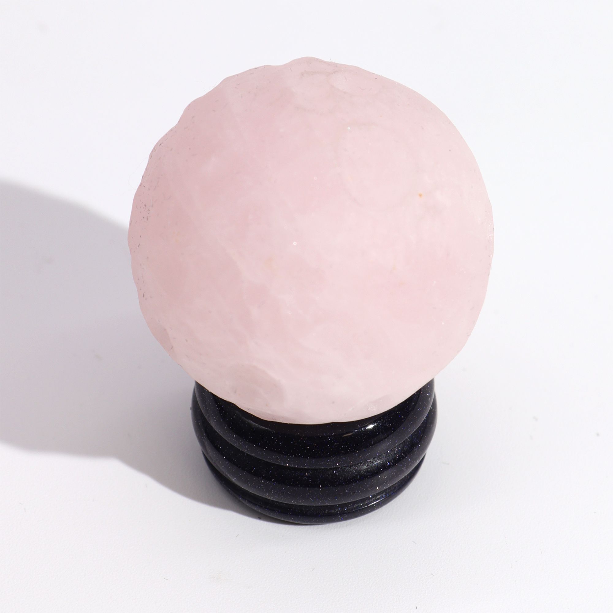 Planeta Quartzo Rosa com Suporte Solar Vénus (40mm)