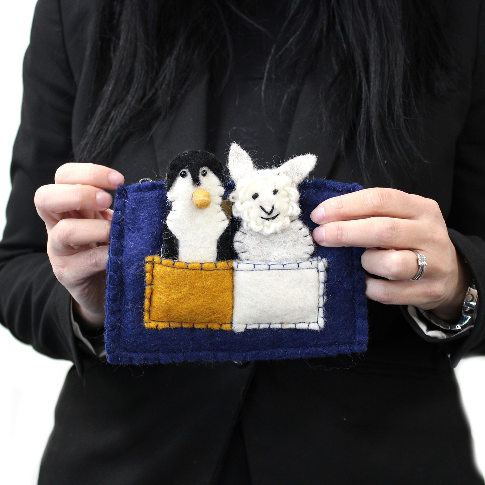 Bolsa com marionetas de dedo - Amigos cachorros