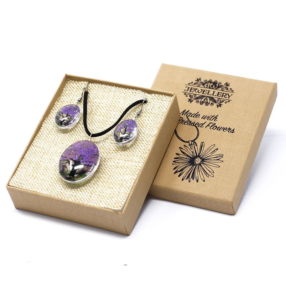Flores Prensadas - Árvore da Vida - Lavanda