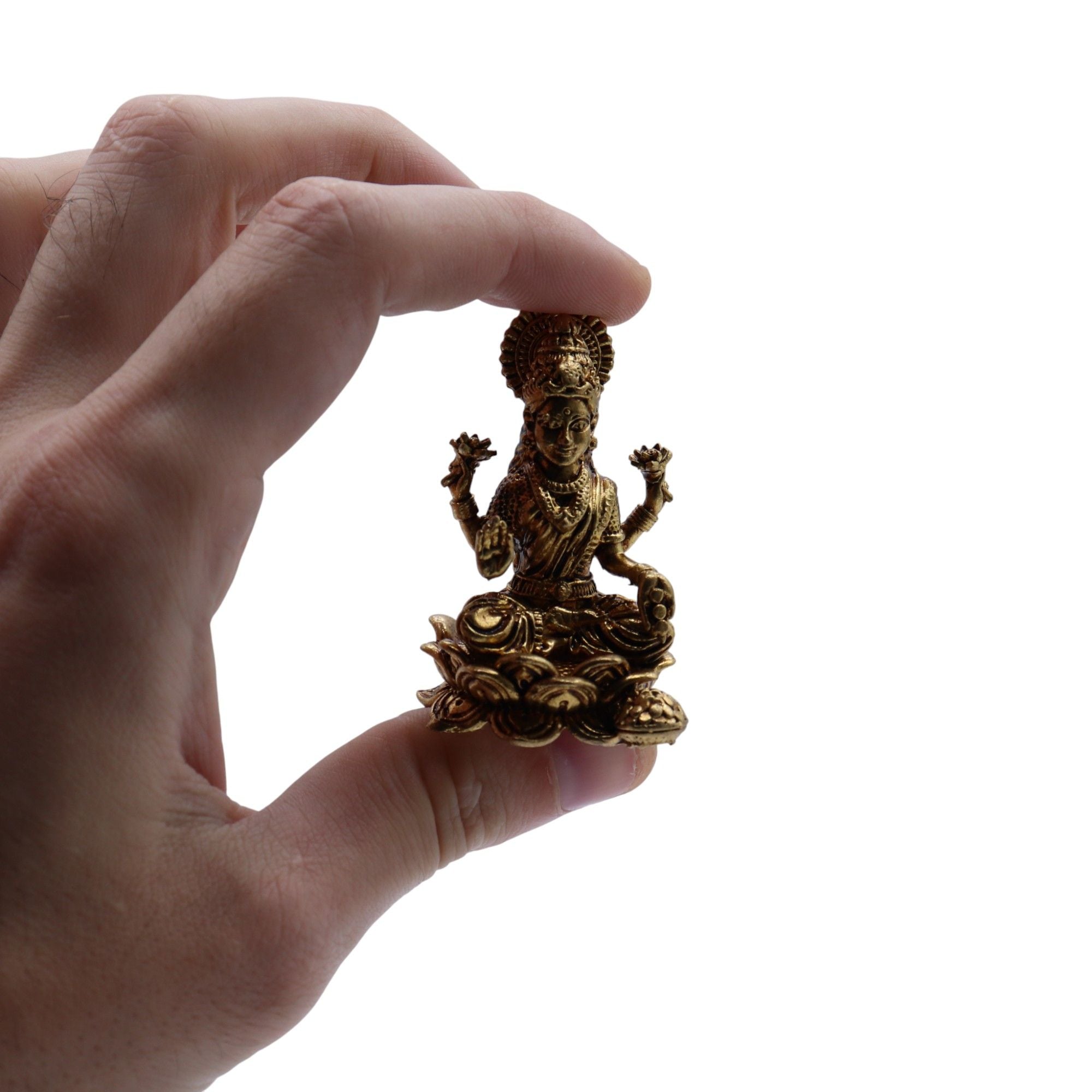 Deuses em Miniatura em Latão – Laxmi (52 g)