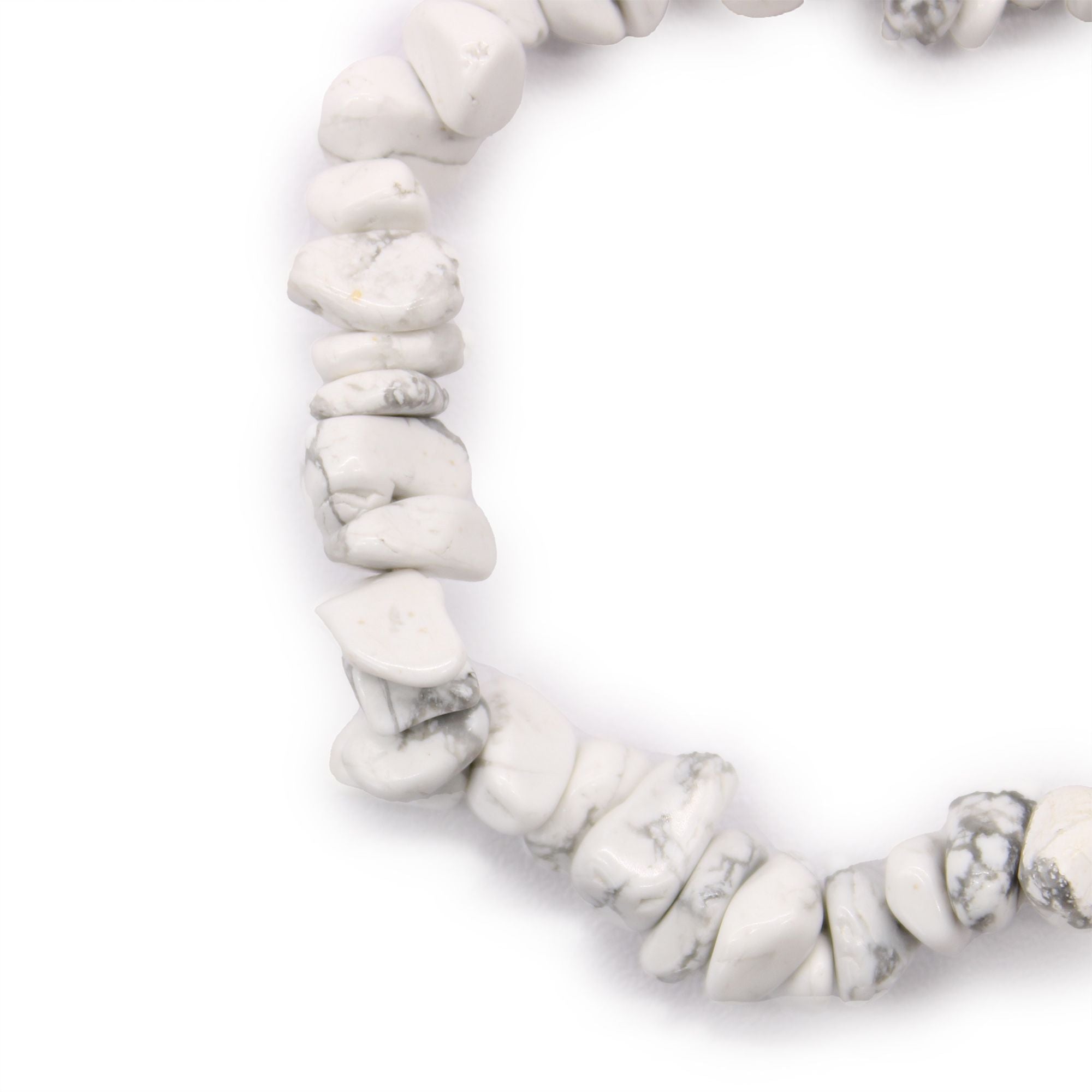 Bracelet with Natural Stone Fragments – White Jasper