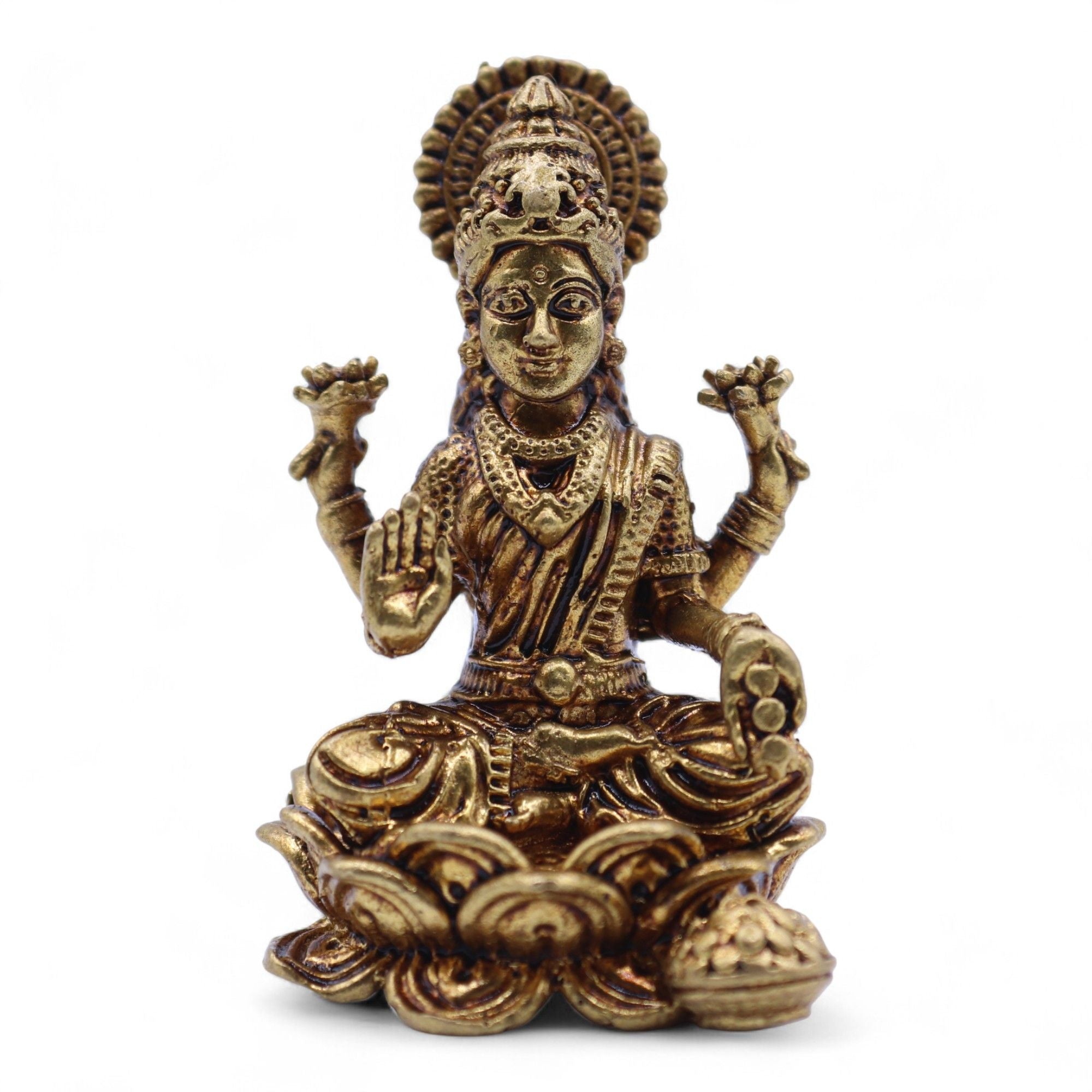Deuses em Miniatura em Latão – Laxmi (52 g)