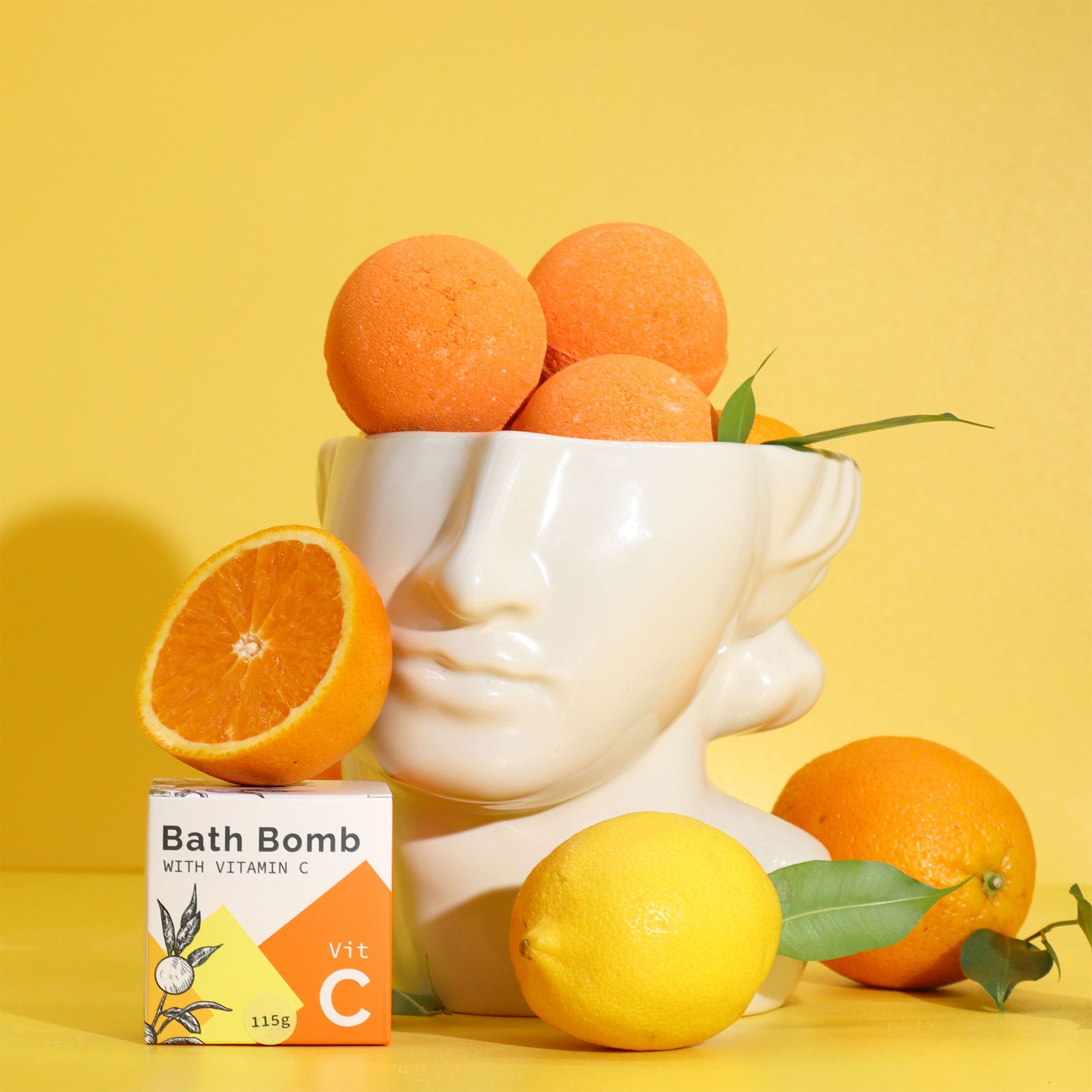 Bomba de Banho com Vitamina C e Óleos Essenciais