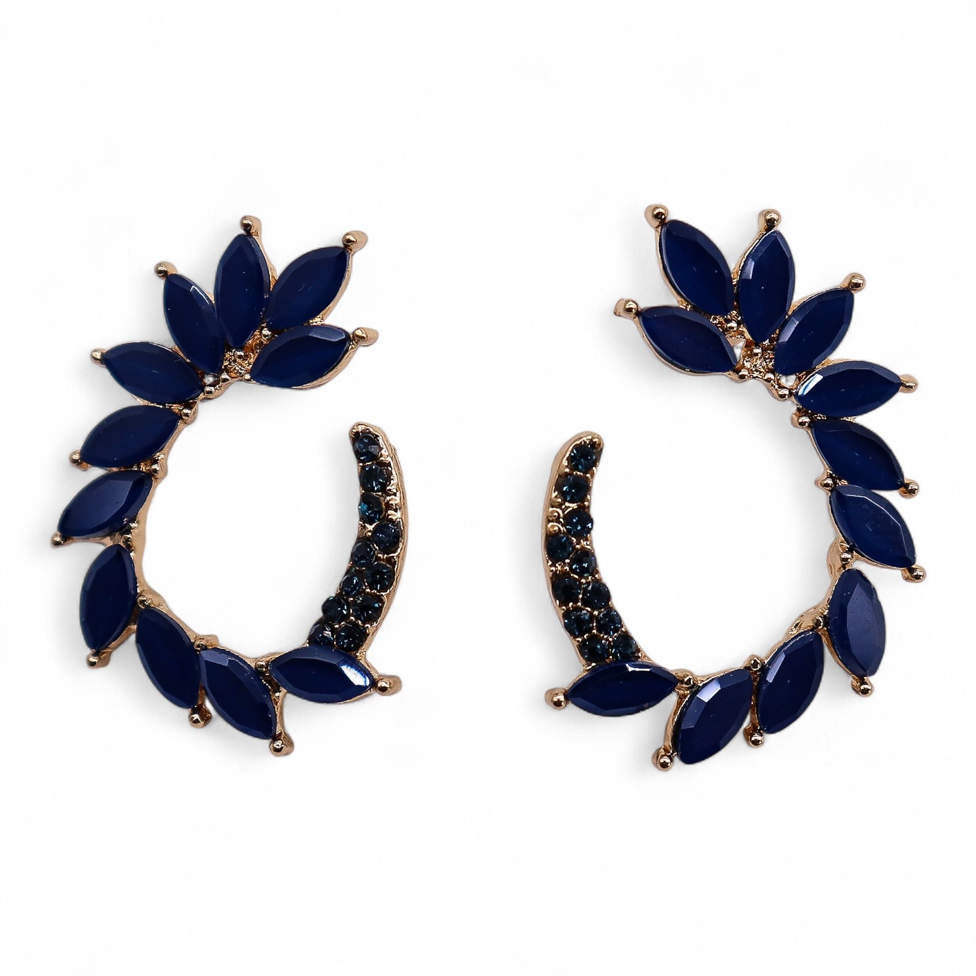 Brincos de Cristal Vintage - Aro - Azul