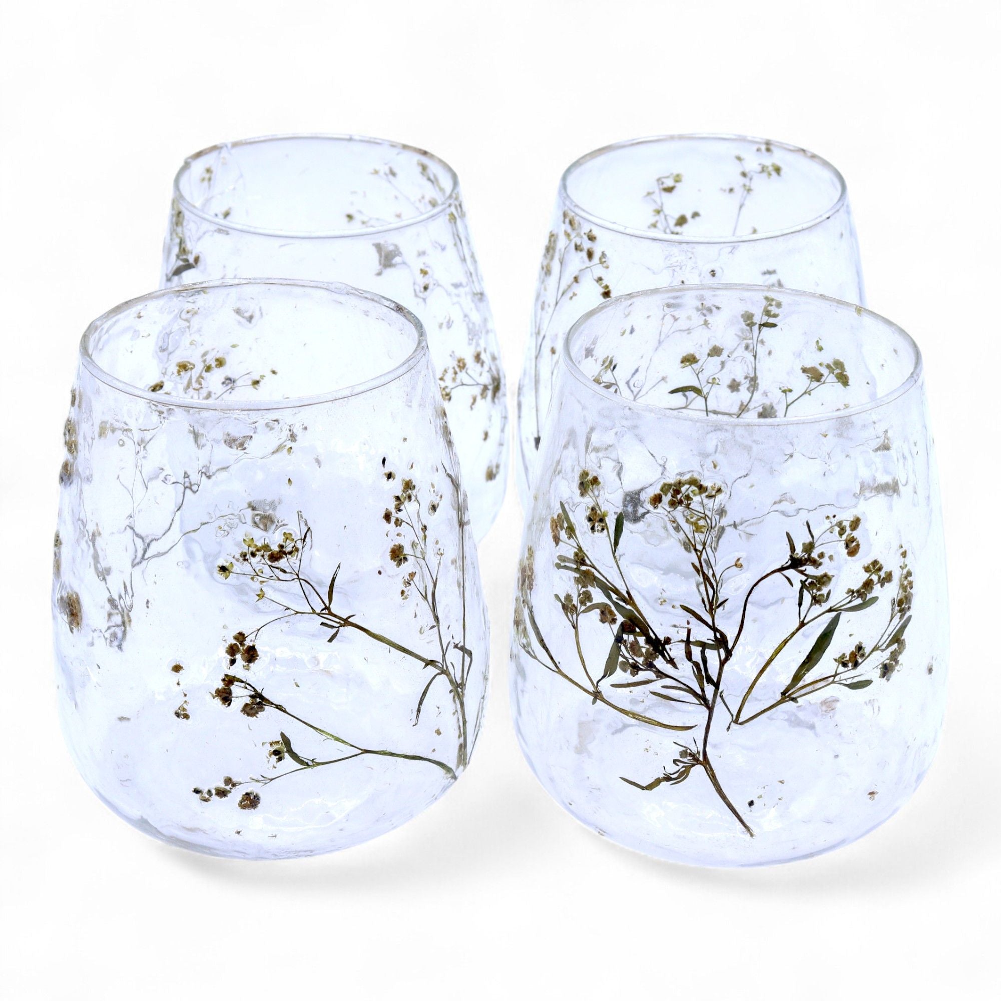 Castiçal de Vidro Floral Natural Jarra Margarita 12 x 11 cm