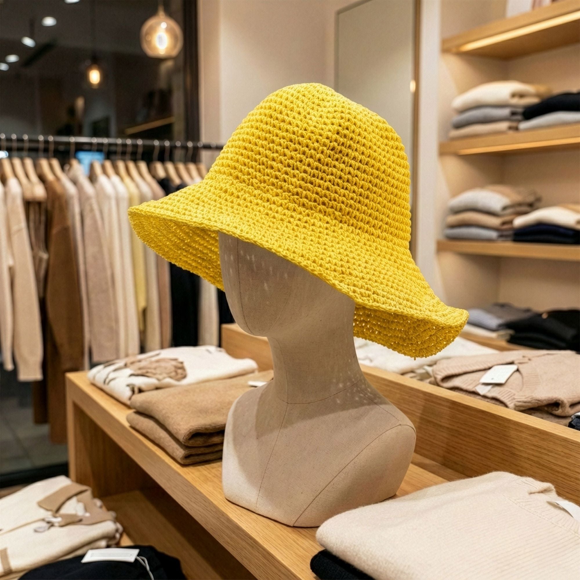 Chapéu de sol Nomad Sari em palha de aba larga - Amarelo
