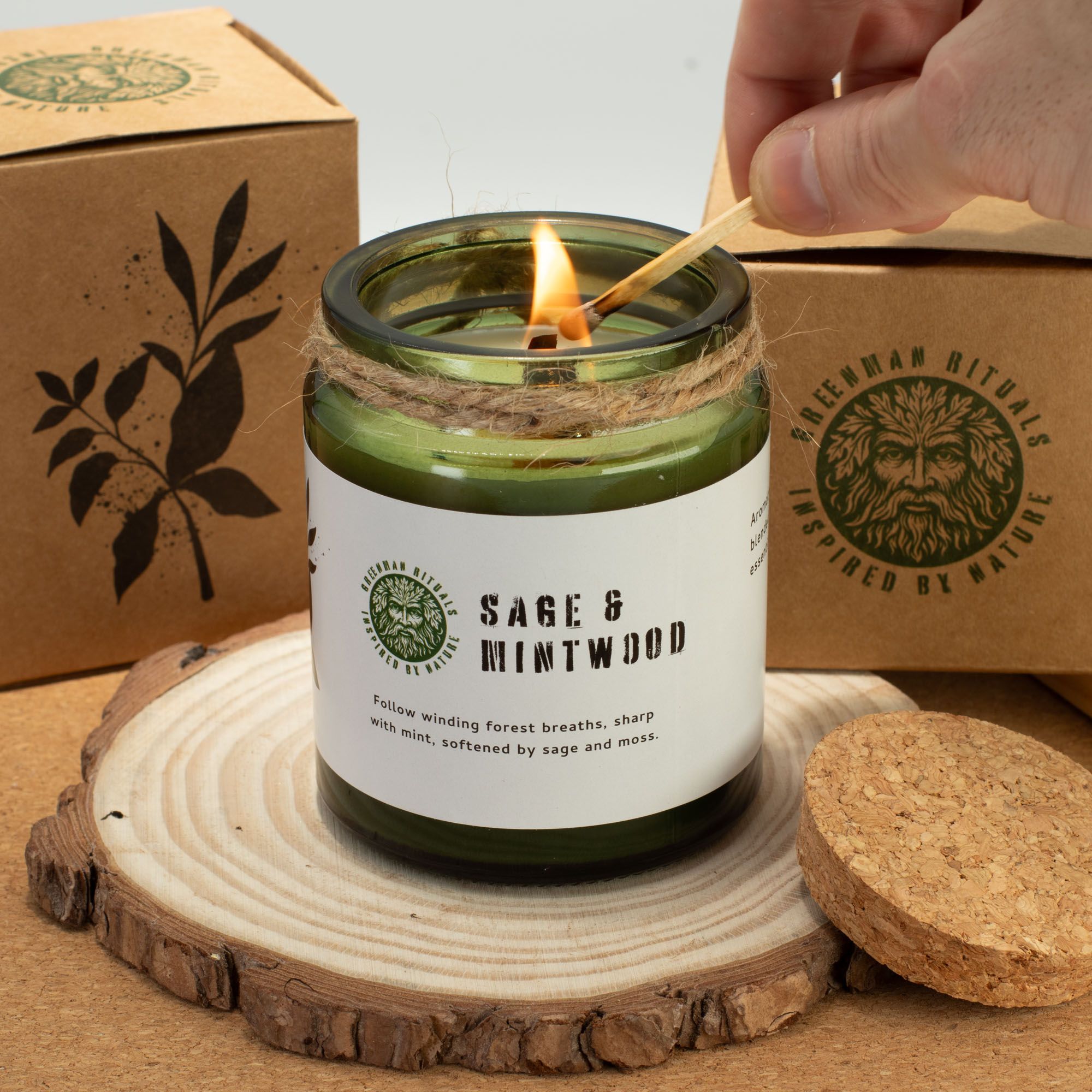 Vela de Soja Greenman Woodwick Lavanda Silvestre