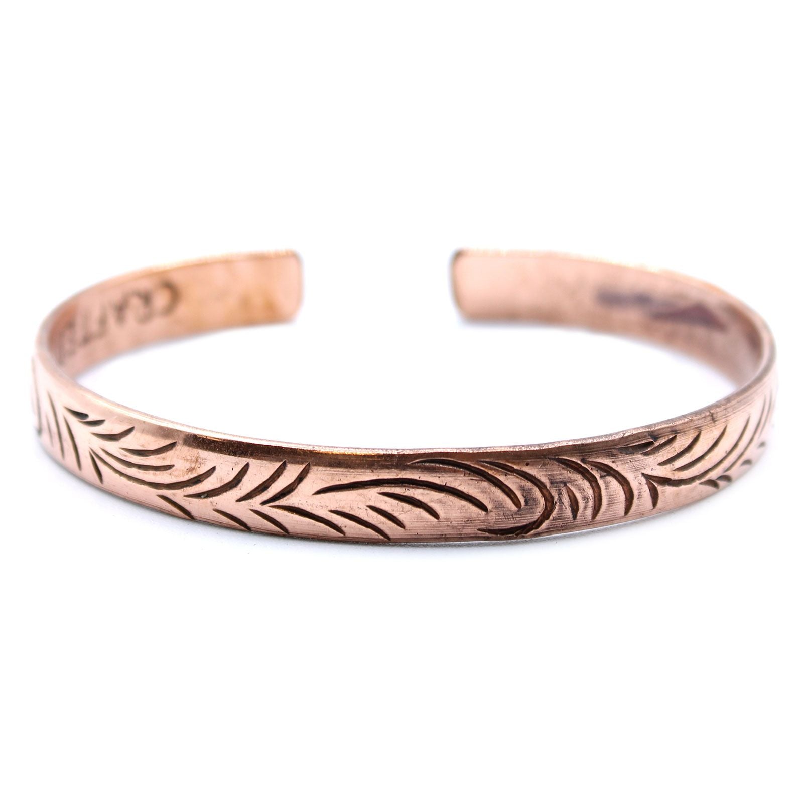 Tibetan Copper Bracelet - Fine Tribal Swirls