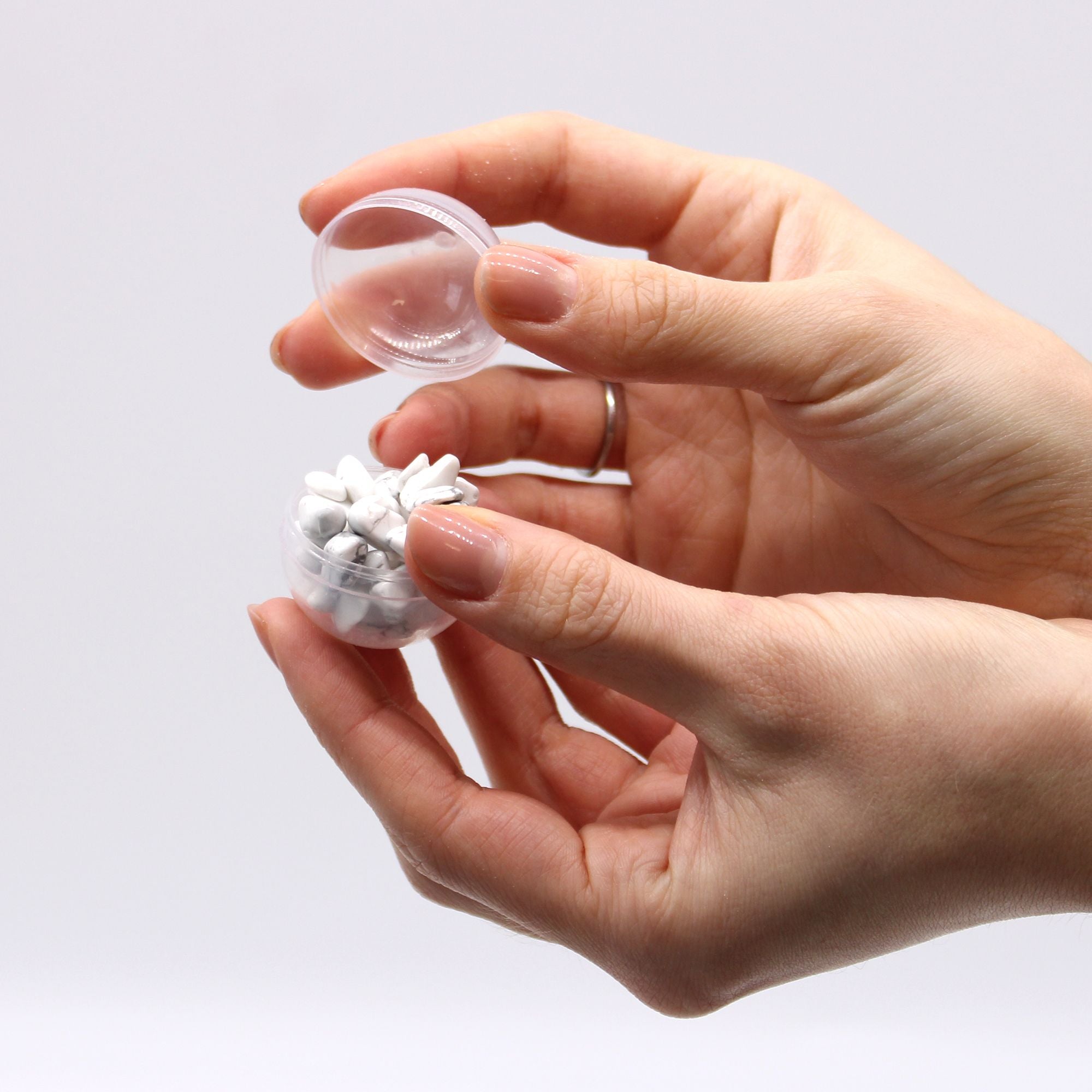 Bomba de Banho com Pulseira de Pedra Natural - Jaspe Branco