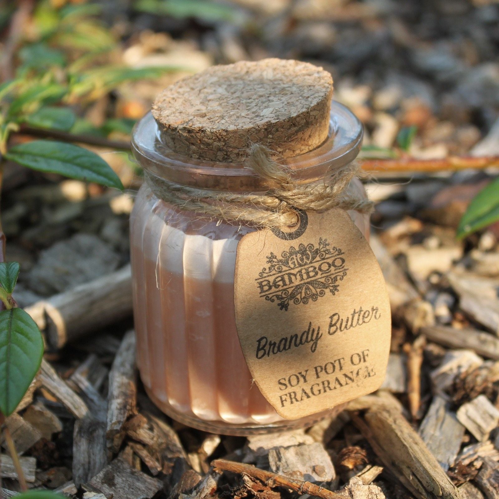 Vela de Cera de Soja em Frasco Manteiga com Brandy