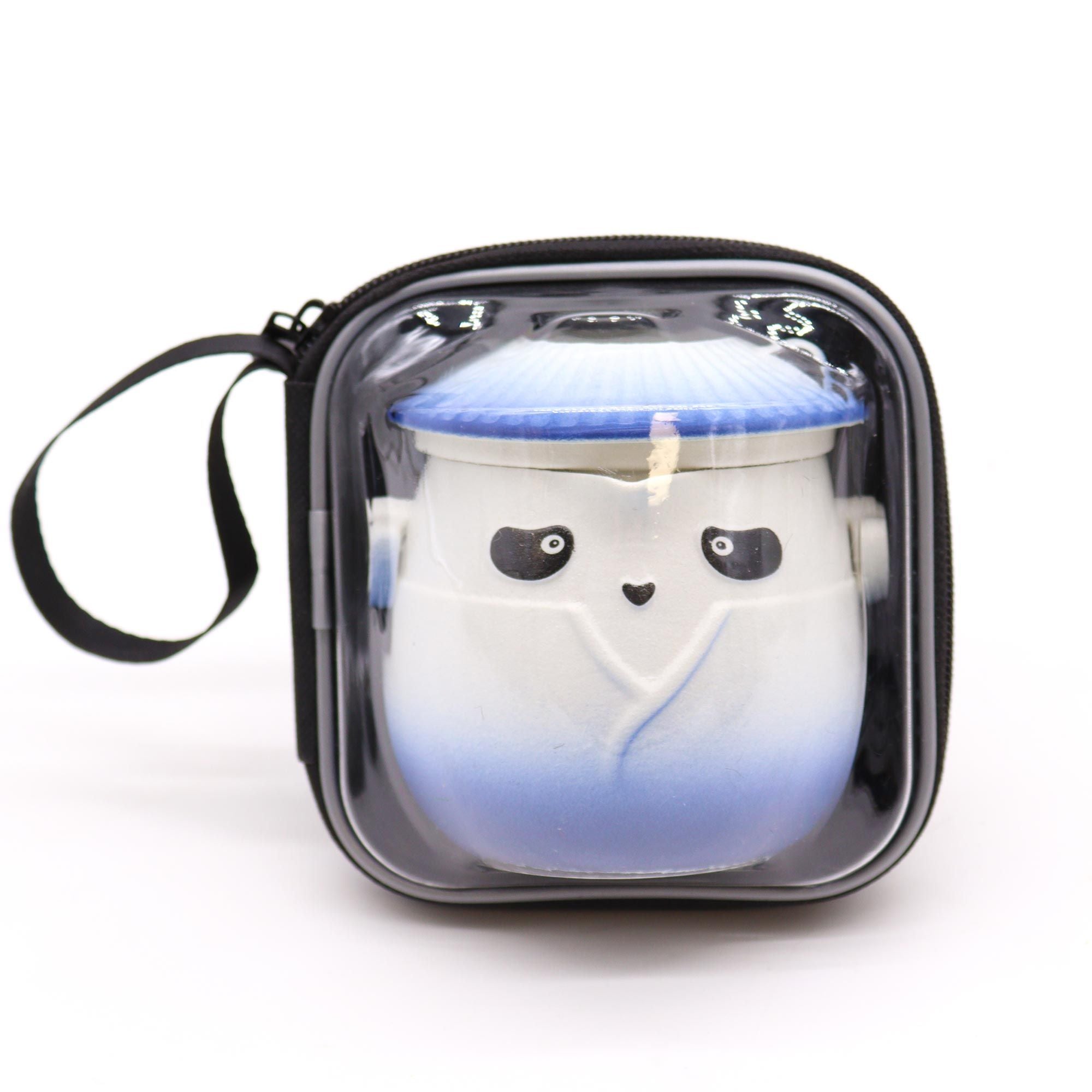 Juego de tetera y tres tazas Panda - Azul cielo