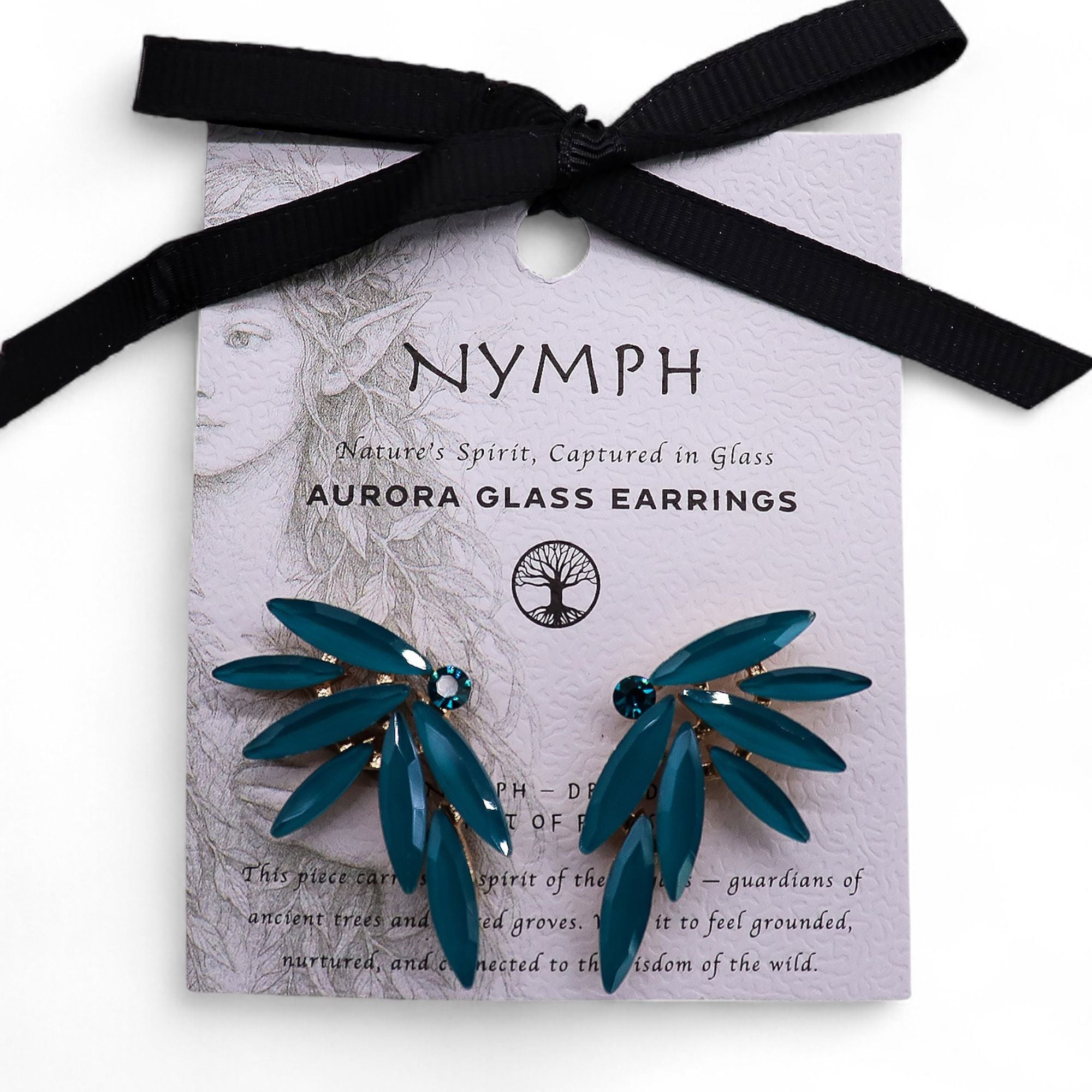 Brincos de Cristal Vintage - Fadas - Verde Turquesa