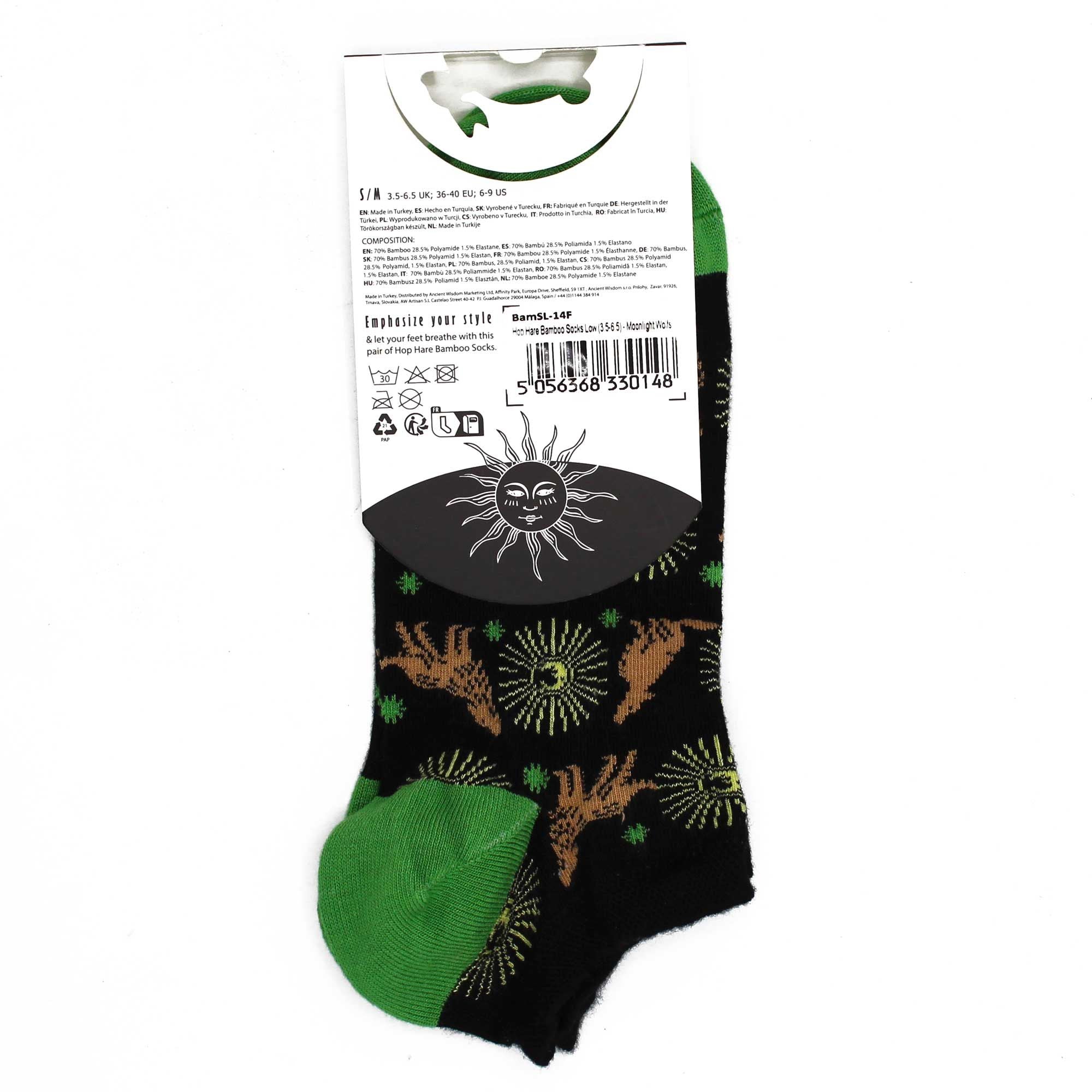 Soquetes de bambu Hop Hare S/M 36-40 - Lobos ao Luar