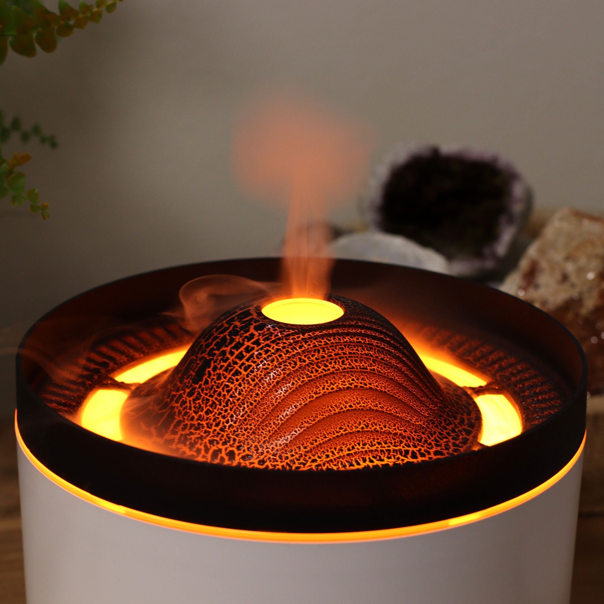 Difusor de Aroma Eléctrico Grande con Efecto Volcán de Dos Colores (Enchufe EU)
