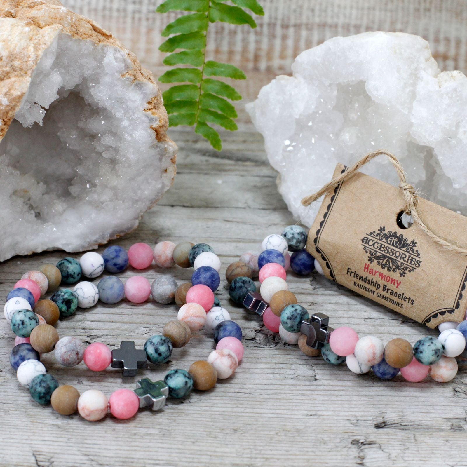 Conjunto de 2 Pulseiras em Pedras Naturais – Harmonia