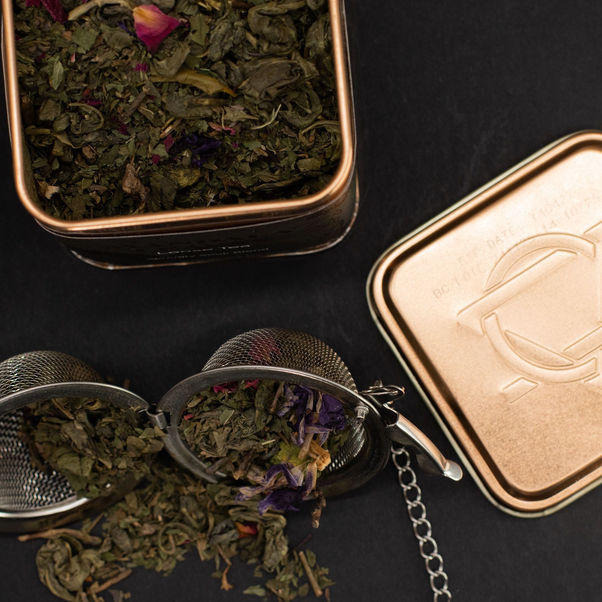 Mistura de Chá Artesanal Serenity Souk – Lata 50g