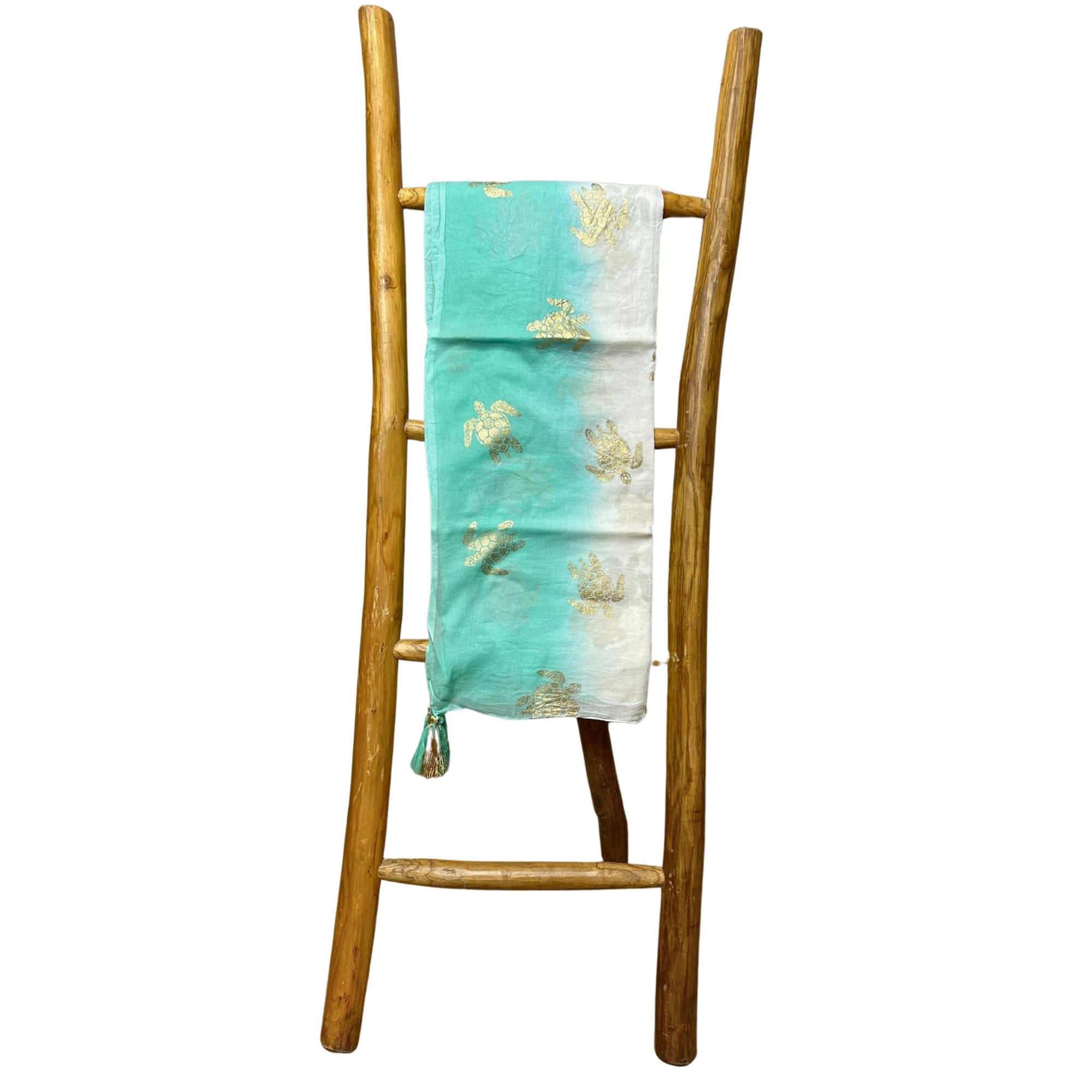 Pareo Nomad Sari Mediterrâneo - Tartaruga Branco, Turquesa e Dourado