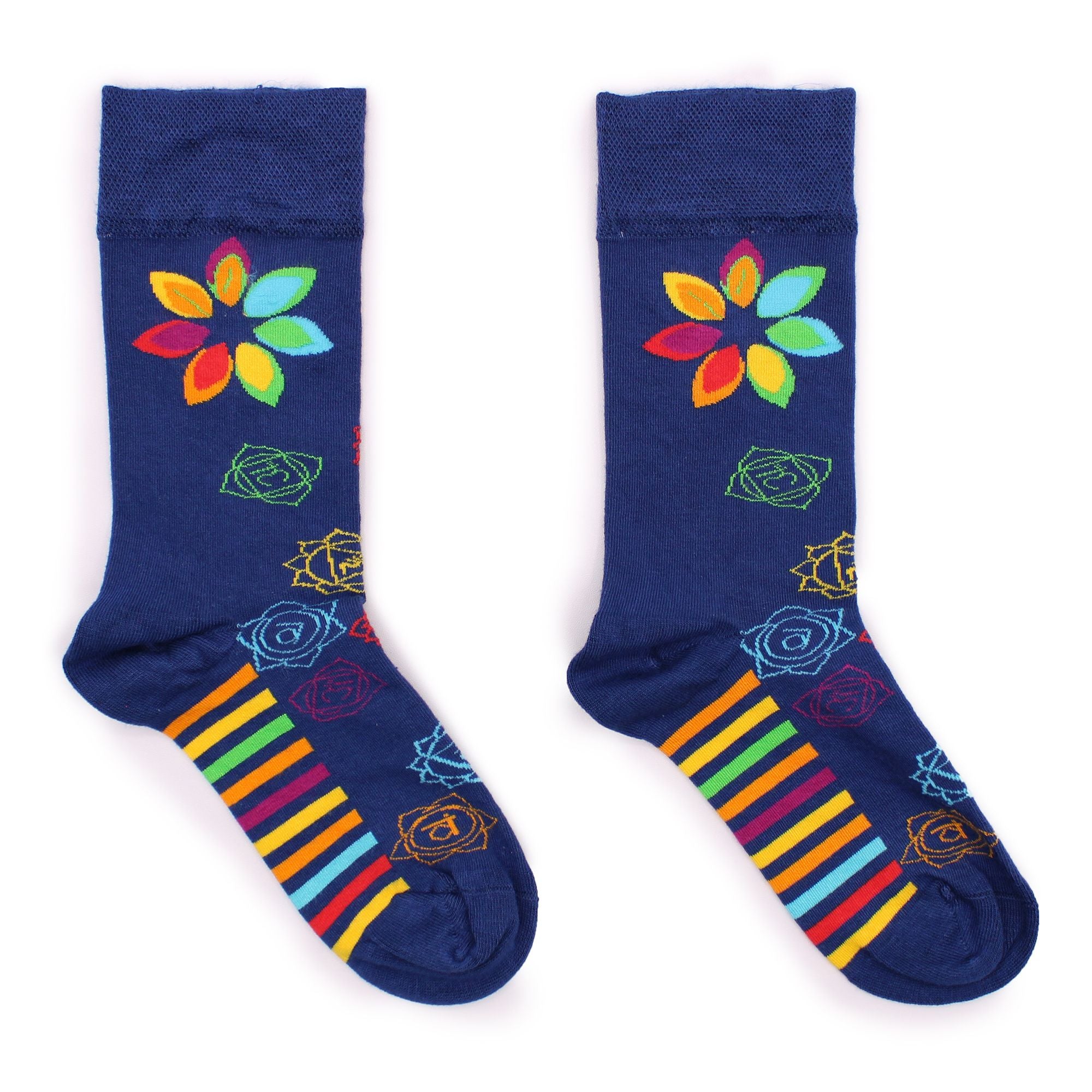 Meias de bambu Hop Hare S/M - Chakra Arco-Íris