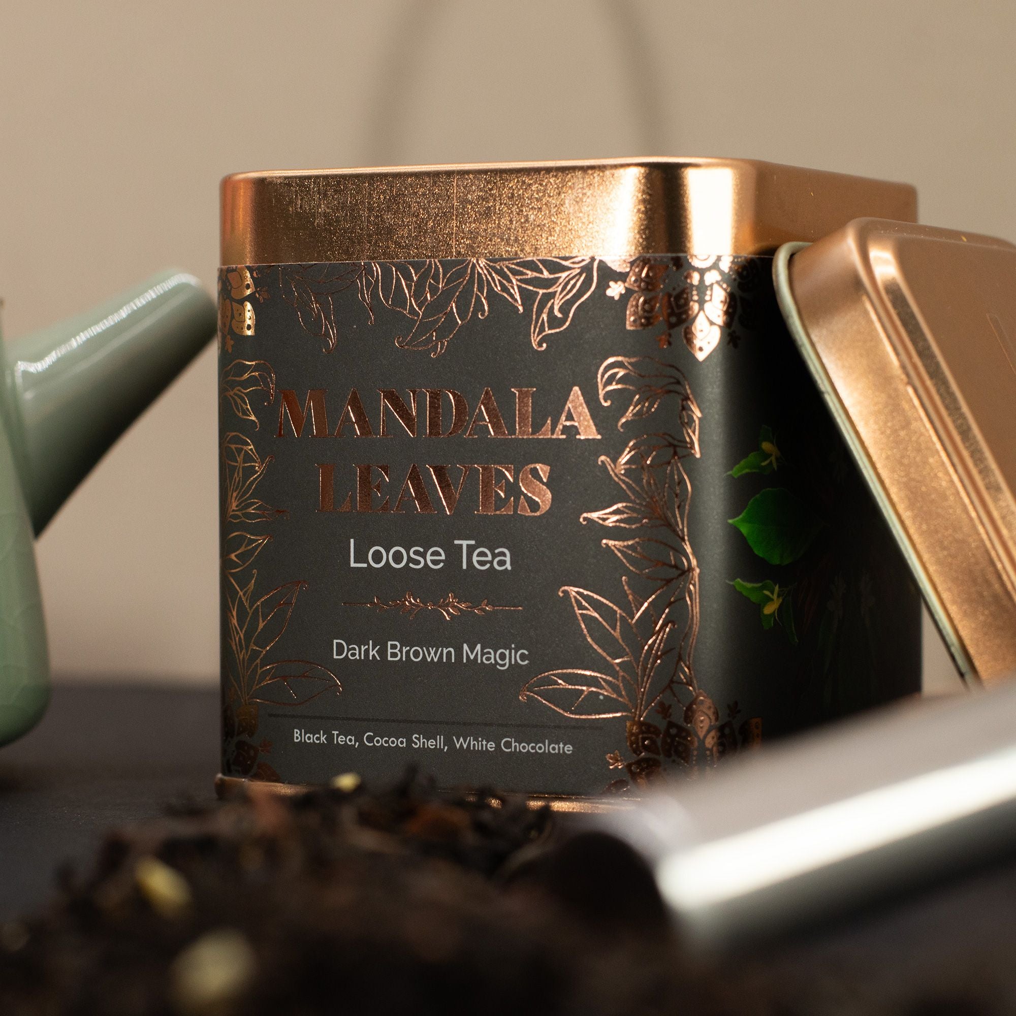 Chá Artesanal Magia Castanha Escura – Lata 50g