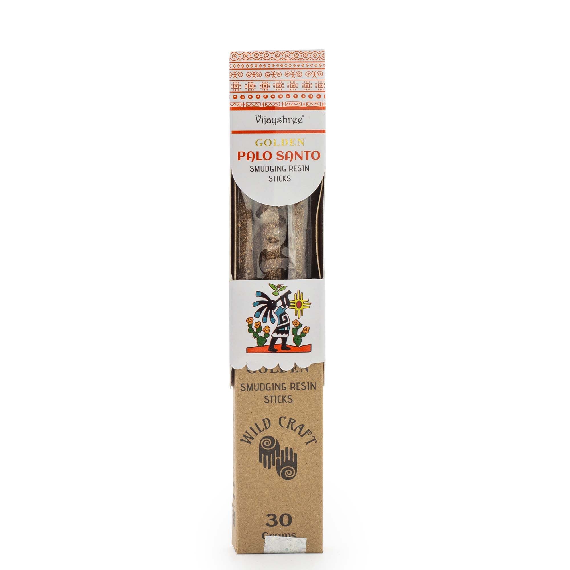 Varetas de resina para defumar Pau Santo Dourado - 30 g (6 unidades)