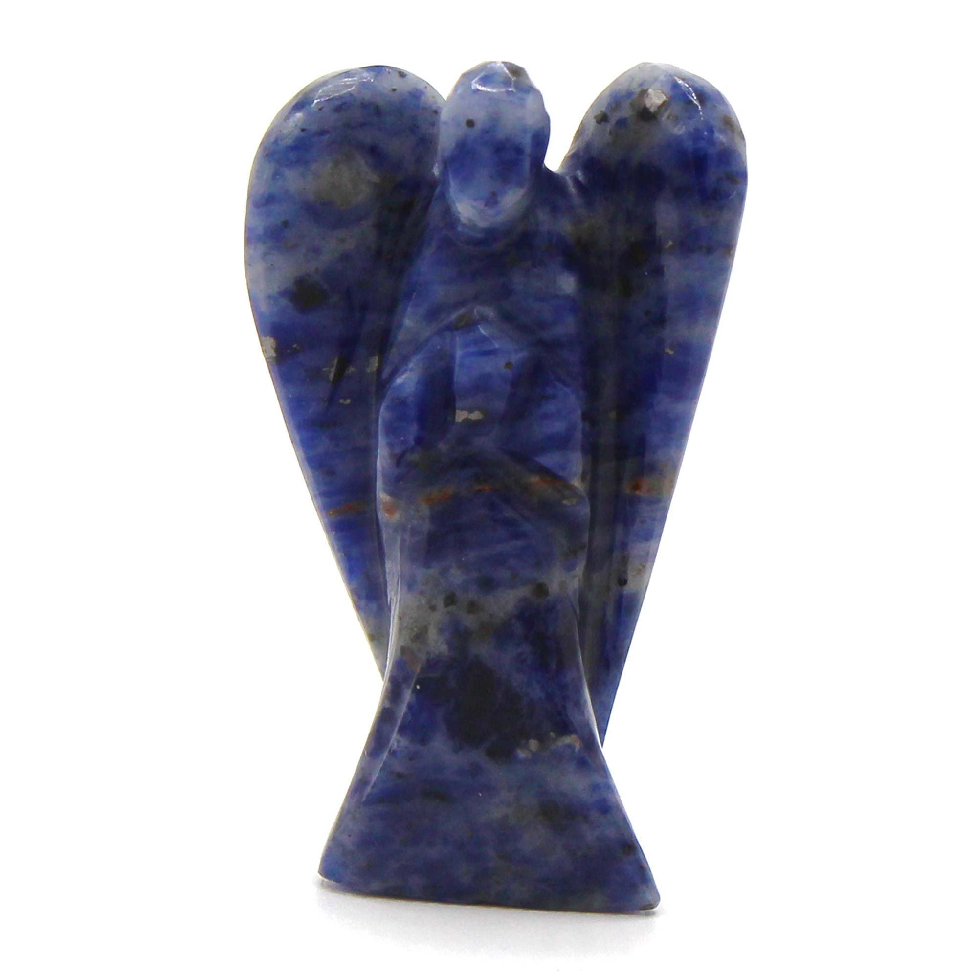 Anjo em Pedra Natural Esculpido à Mão Sodalite