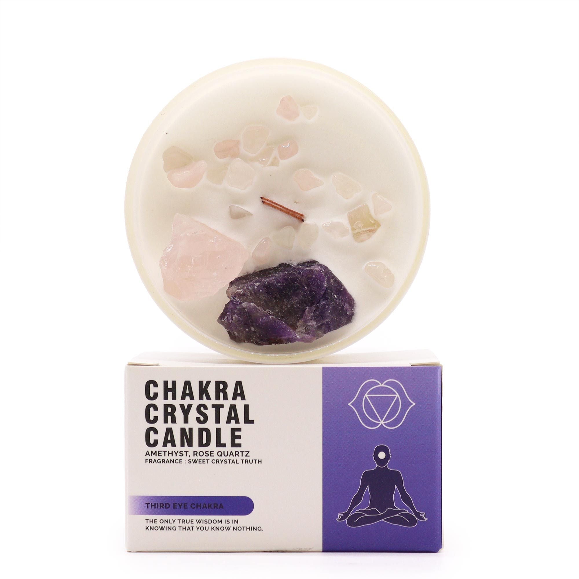 Vela de Cristal Chakra Terceiro Olho