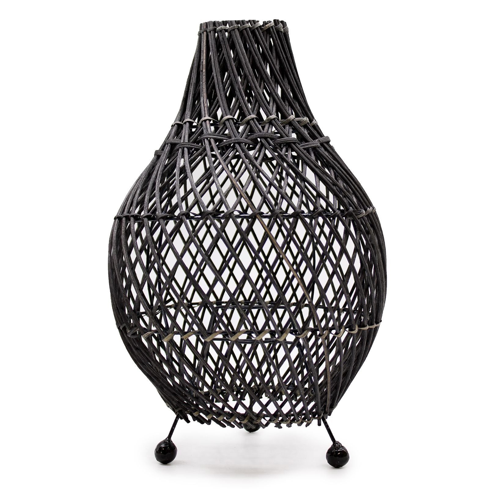 Lâmpadas de Mesa em Rattan – Pretas