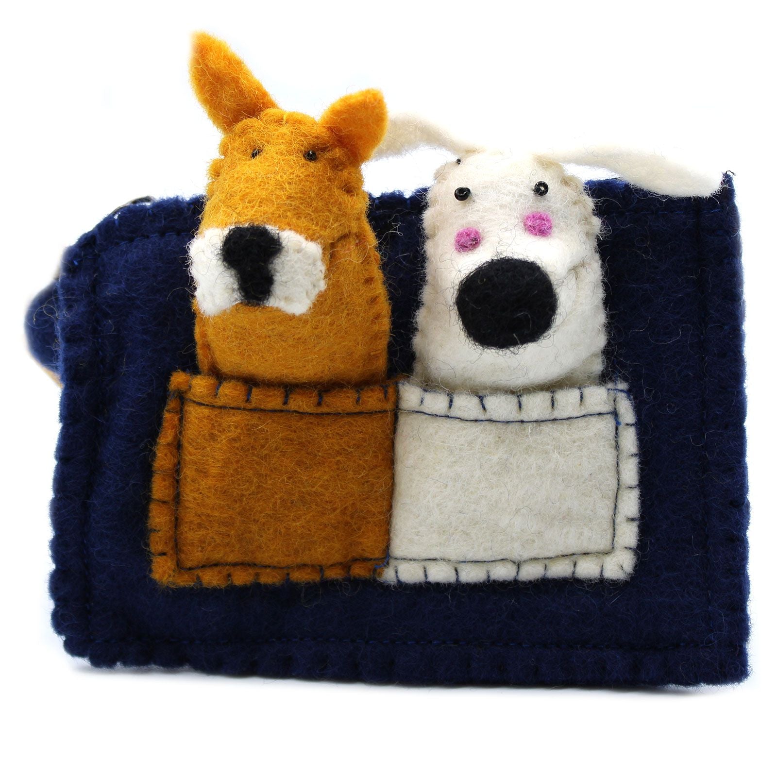 Bolsa com marionetas de dedo - Amigos cachorros