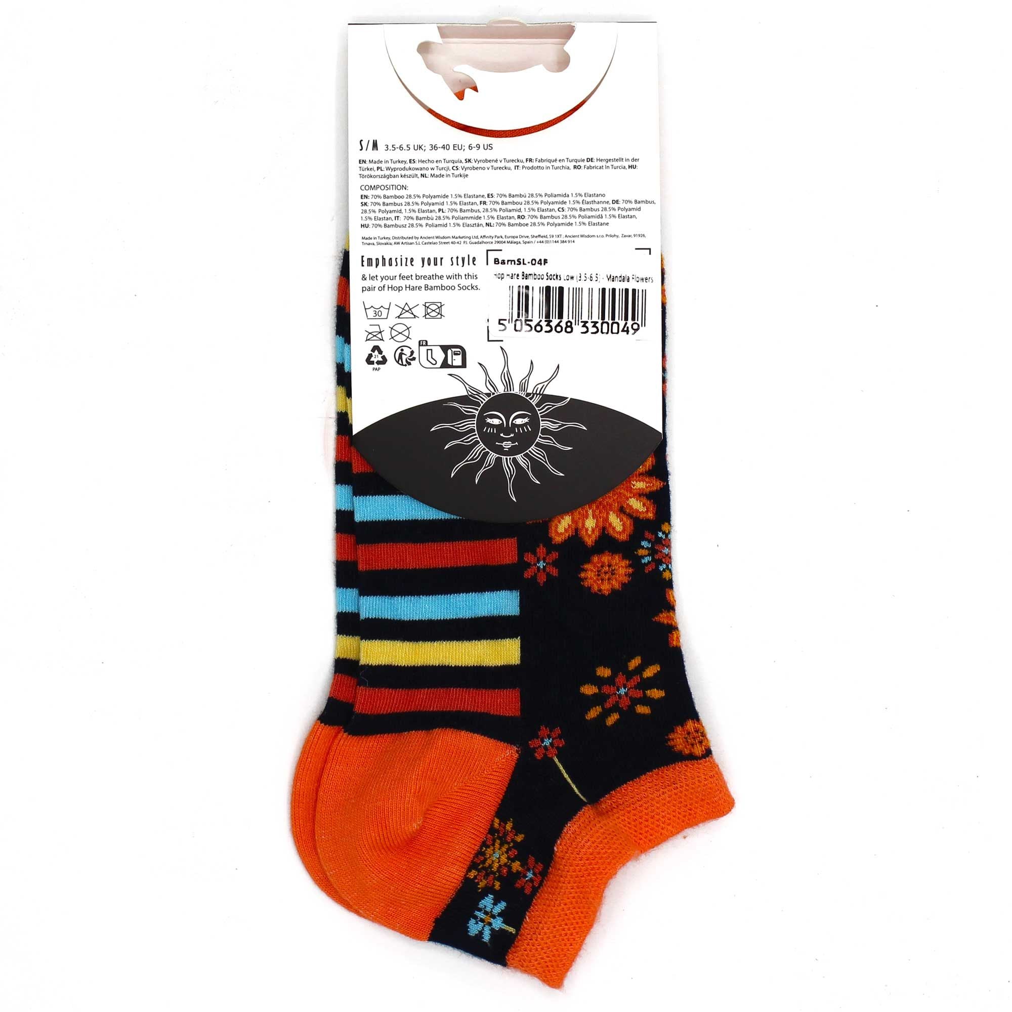 Soquetes de bambu Hop Hare S/M 36-40 - Flores Mandala