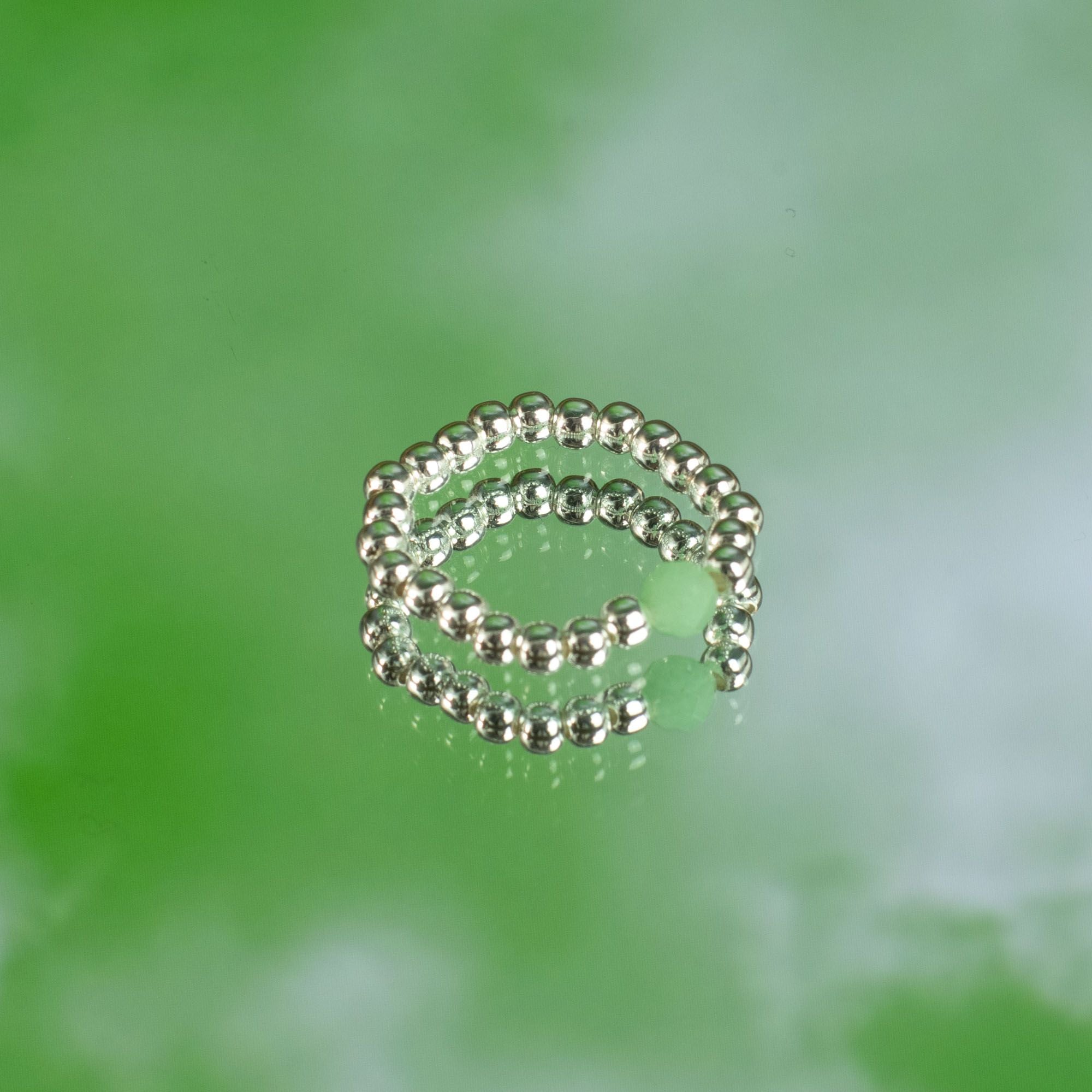 Conjunto de Anéis com Pedra Nymph – Espírito da Floresta