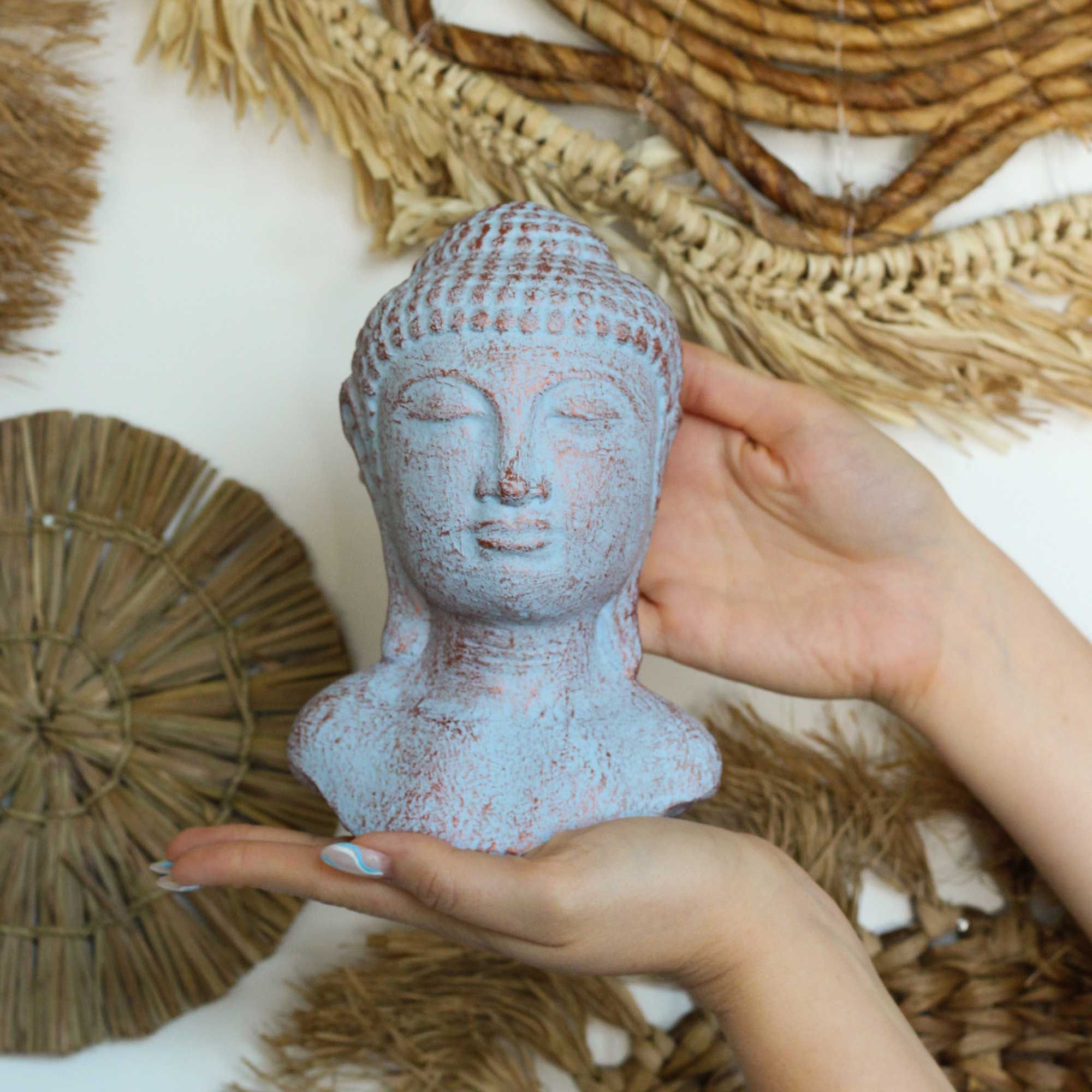 Cabeça de Buda Tranquilidade – Cobre Azul