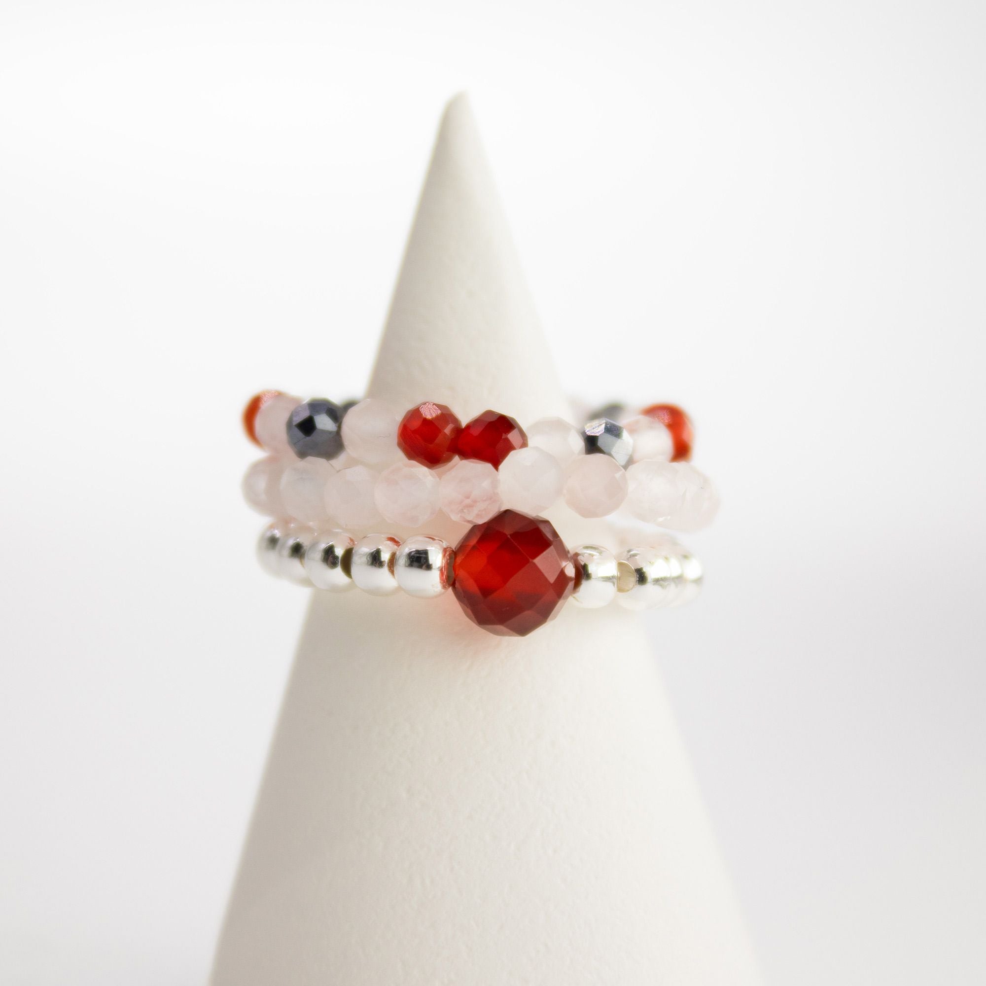 Conjunto de Anéis com Pedra Nymph – Amor e Fogo