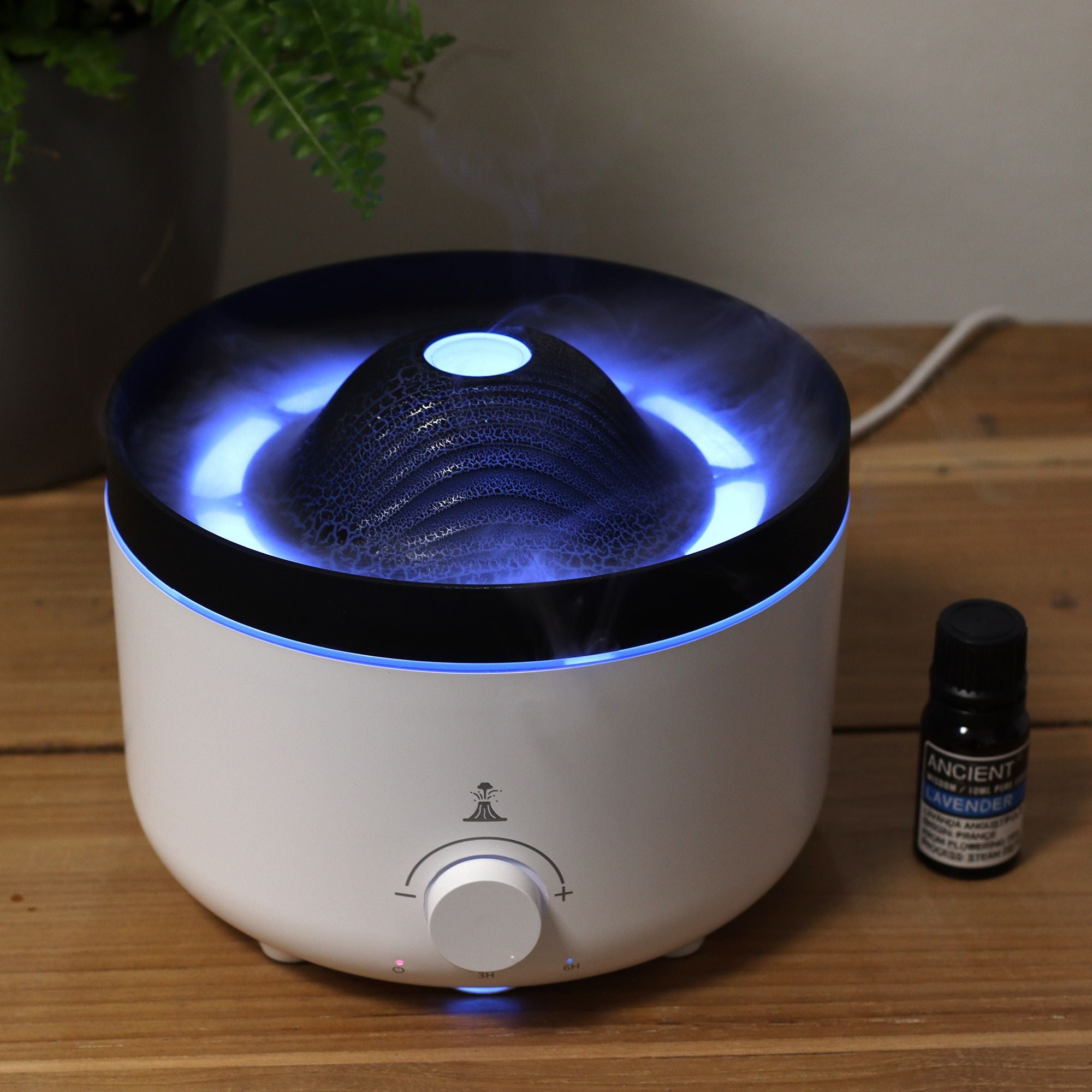Difusor de Aroma Eléctrico Grande con Efecto Volcán de Dos Colores (Enchufe EU)