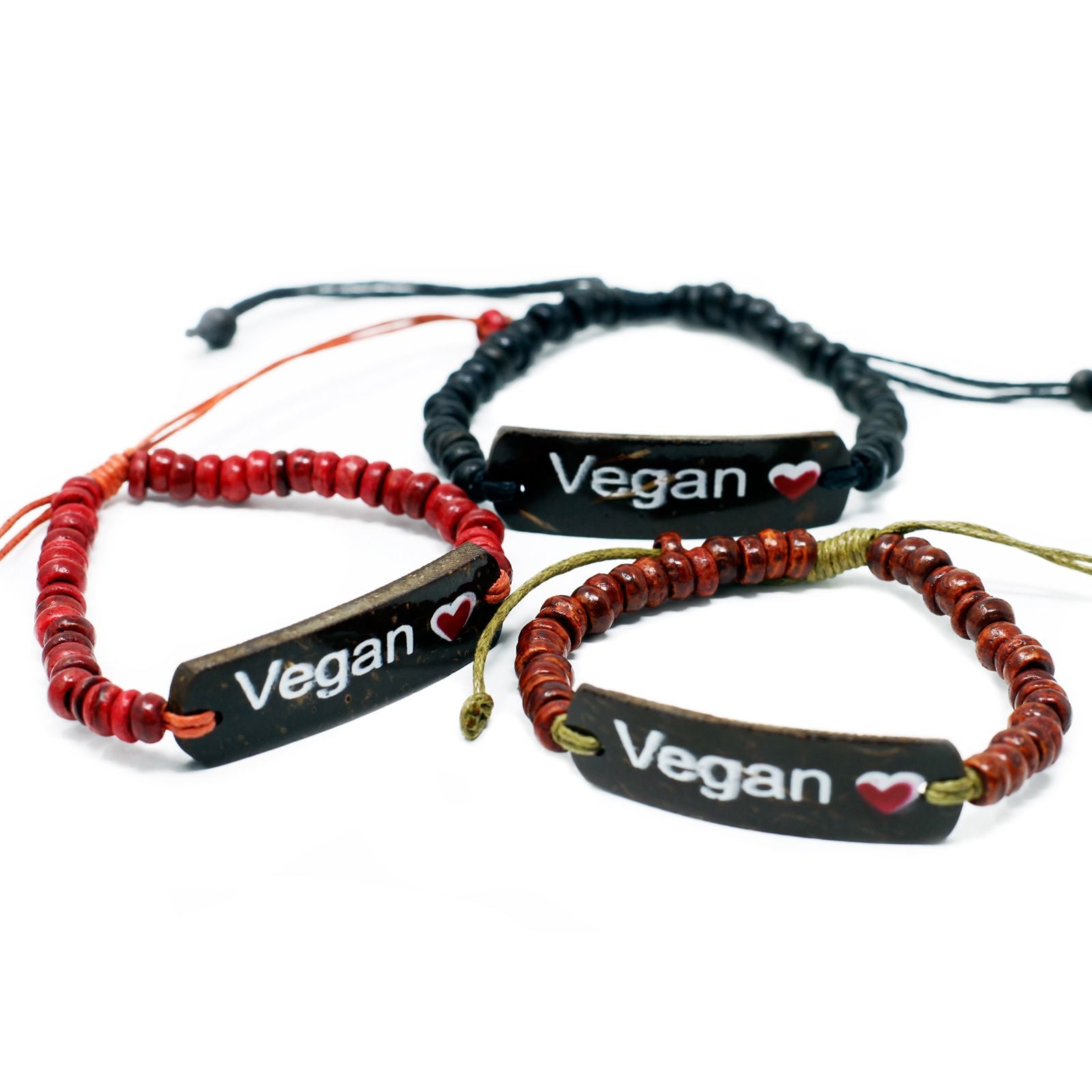 Coconut Bracelets with Motto – Vegan