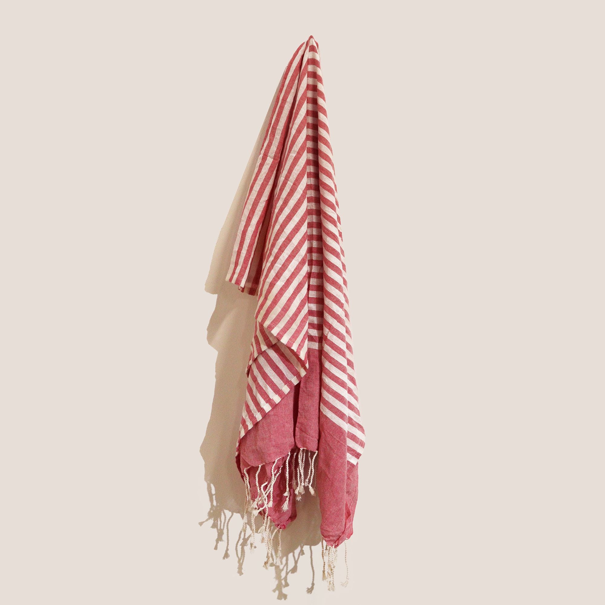 Manta Pareo de algodão - Rosa Quente - 100x180 cm