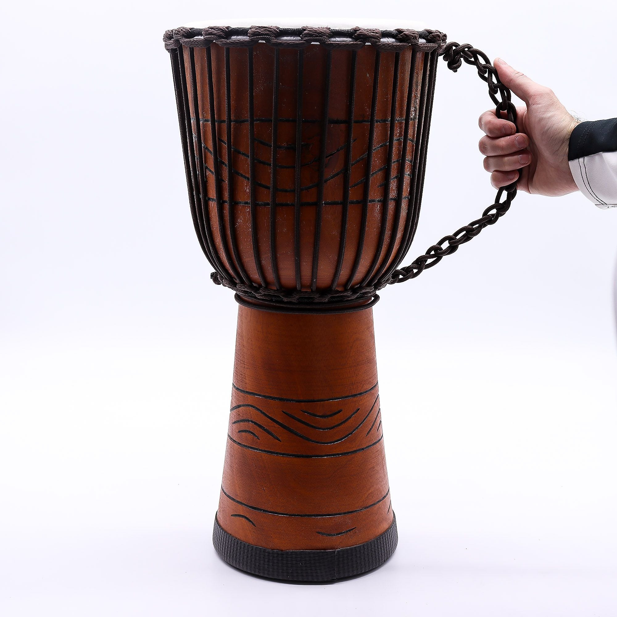 Tambor Djembé Profissional Grande - Ritmo da Liberdade (Agudo) - 50 cm (22 cm diâmetro)