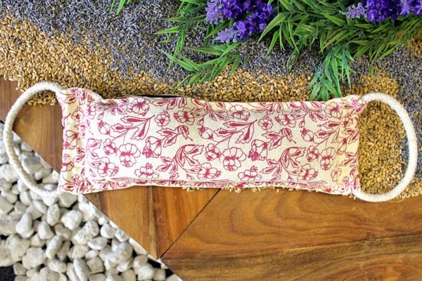 Bolsa de Trigo em Algodão Natural - Vermelho