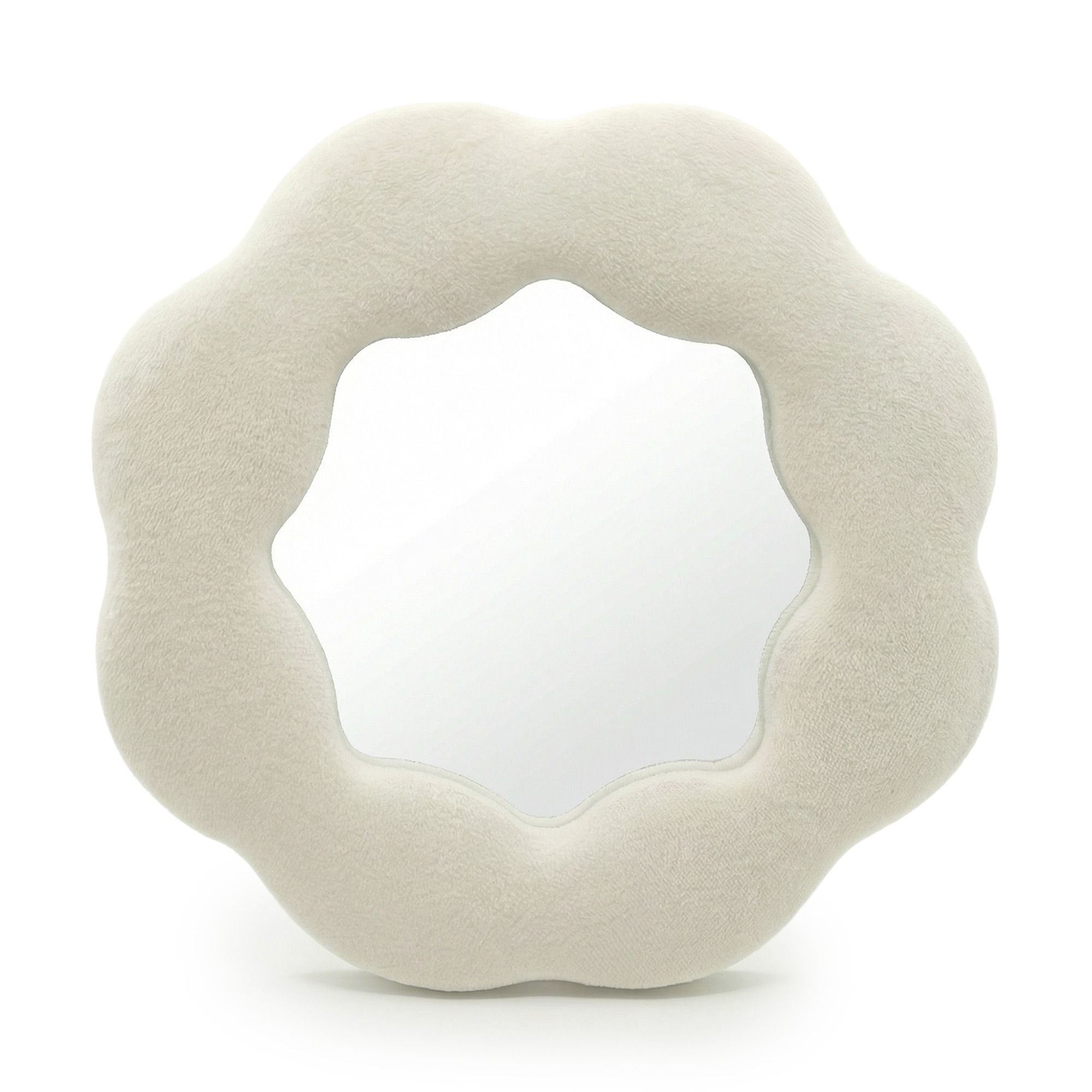 Flower-Shaped Wavy Stone Mirror