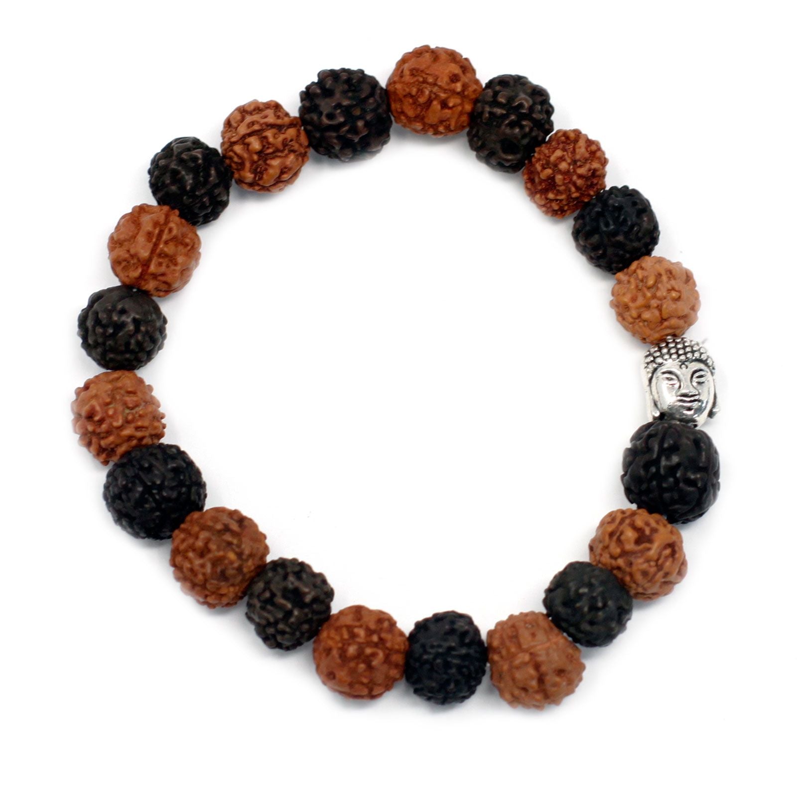Pulseira Rudraksha Buda Japa Mala - Mix