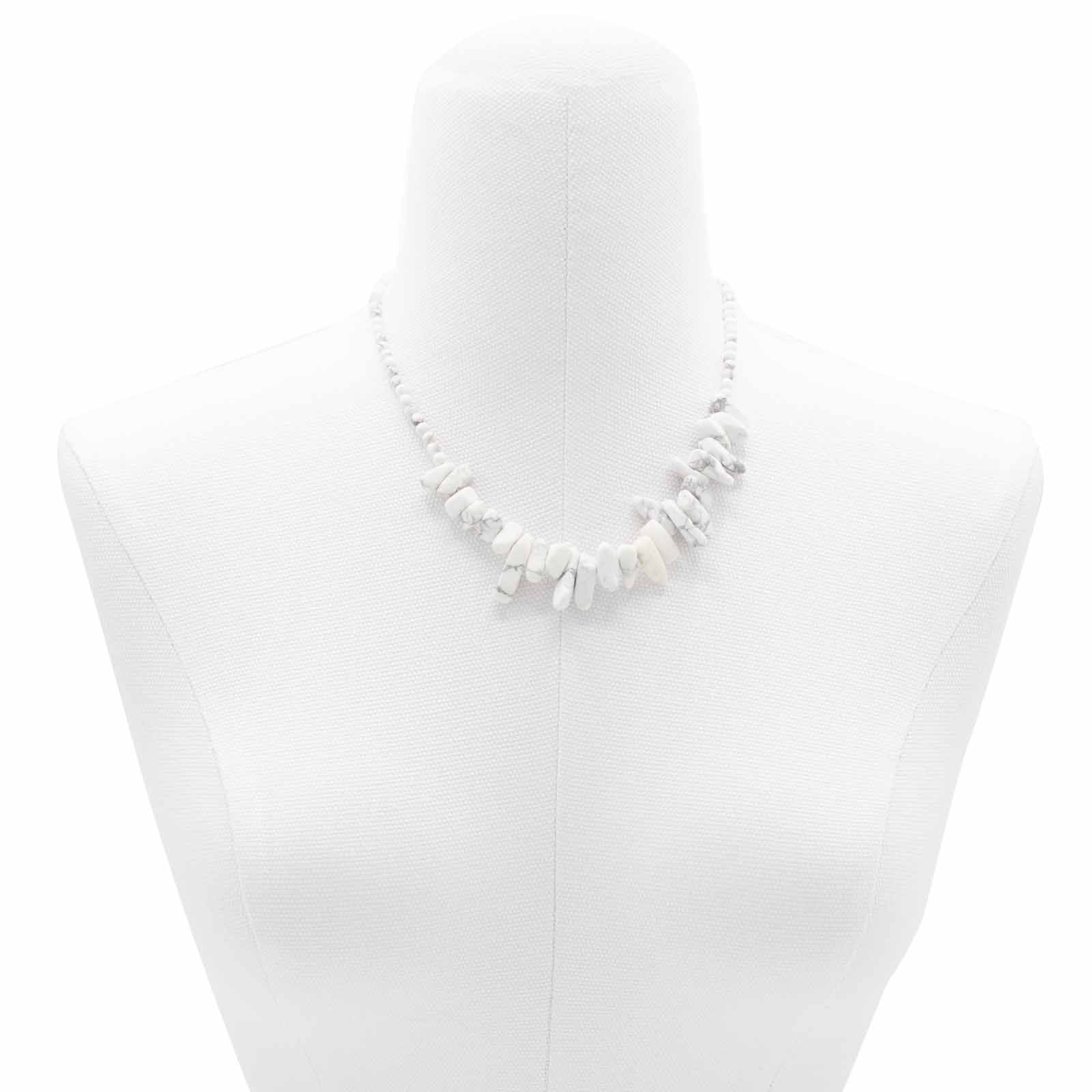 Longstone Gemstone Necklace - White Jasper