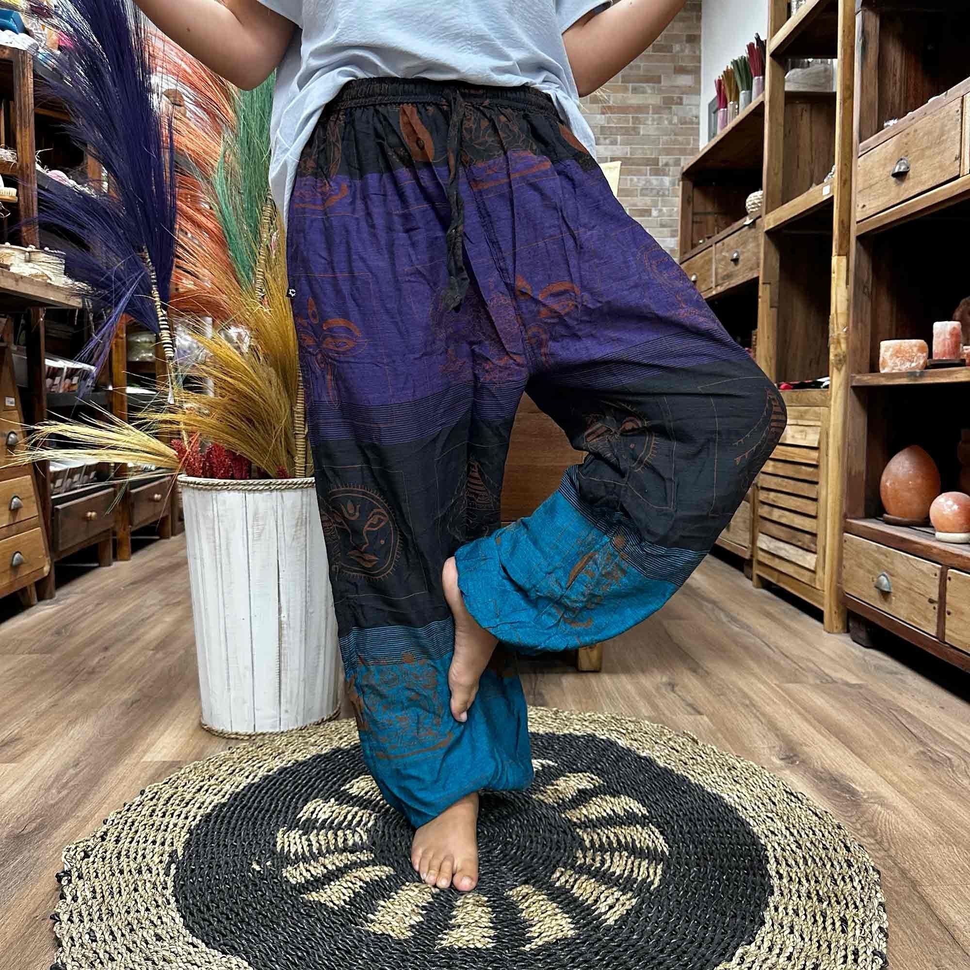 Calças para yoga e festivais Himalayan High Cross - Roxo