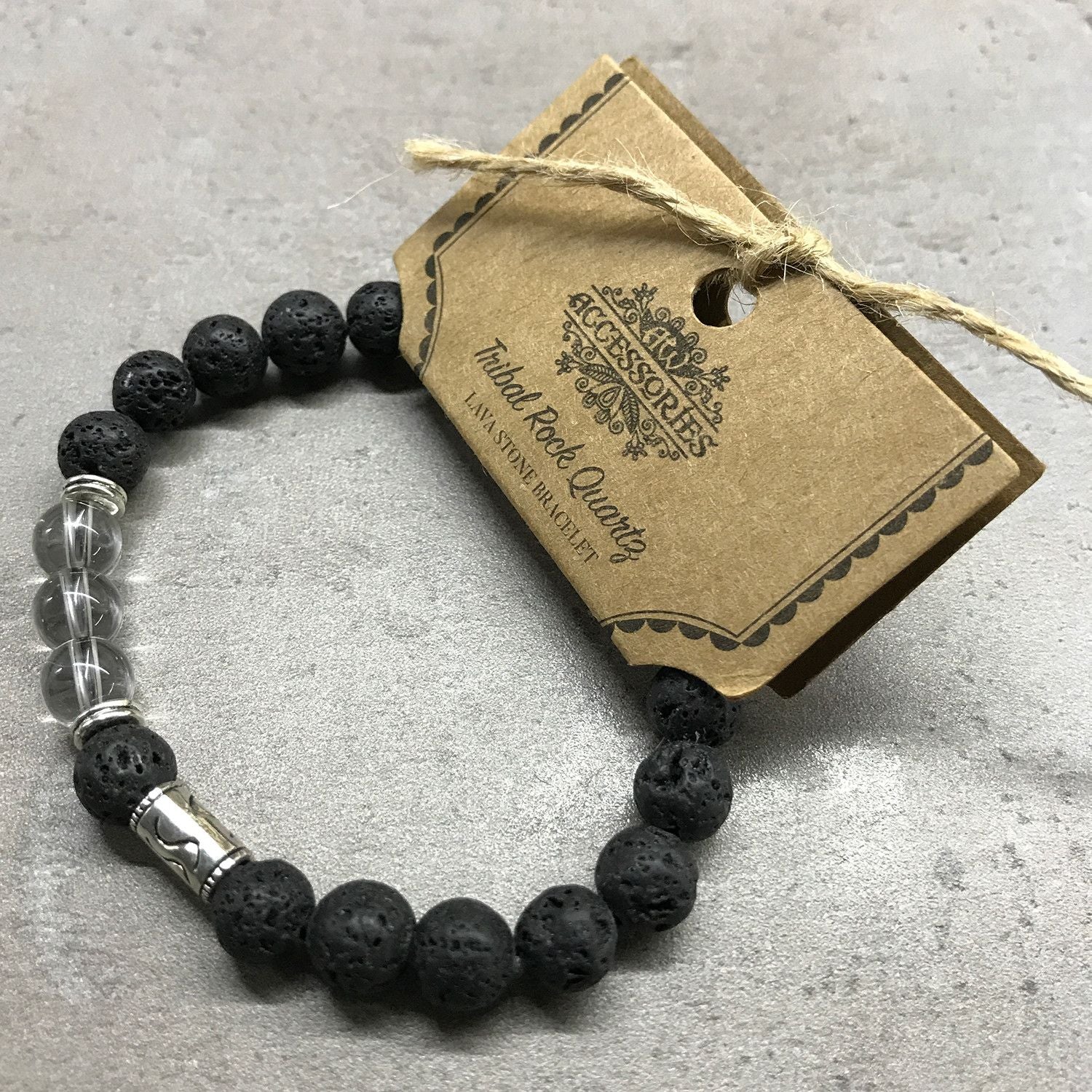 Pulseira em Pedra Lava – Machado – Cornalina