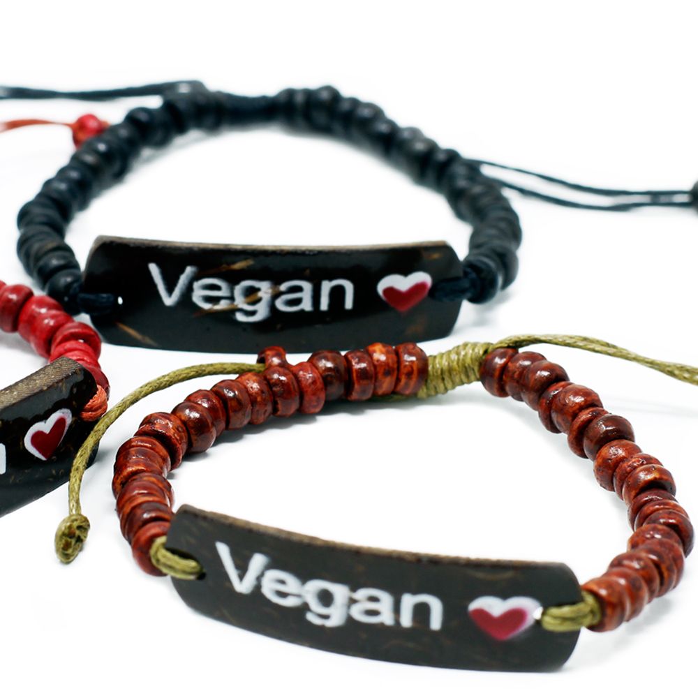 Coconut Bracelets with Motto – Vegan